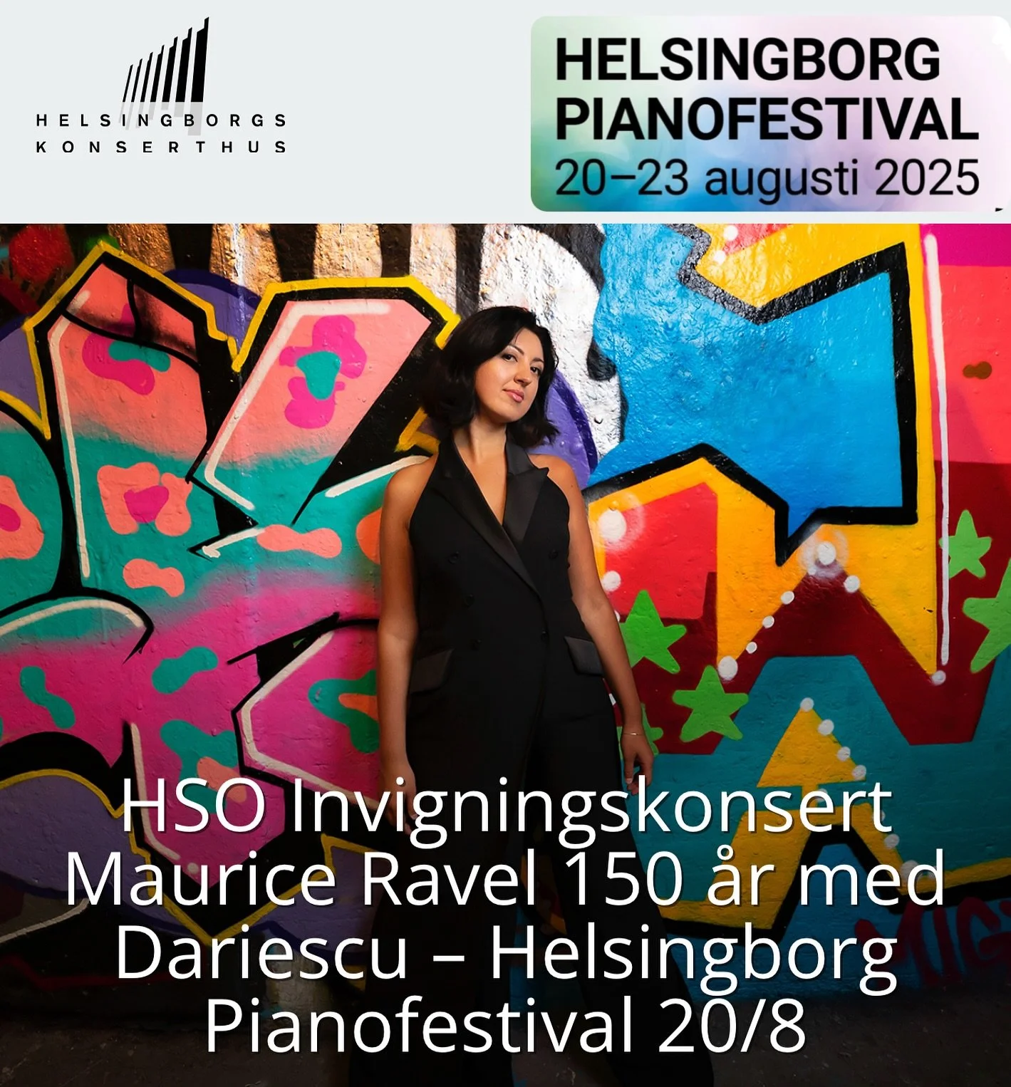 Hello Sweden! This week I&rsquo;m opening the Helsingborg Festival with 2 piano concerti in one evening: Germaine Tailleferre Ballade &amp; Ravel G major. Looking forward to working with @helsingborgssymfoniorkester @mttlarsson @helsingborgskonserthu