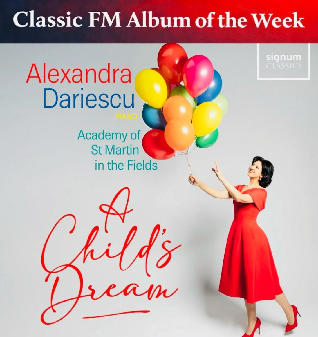 Over the moon to share: A Child&rsquo;s Dream is Album of the Week on @classicfm ✨ @signumrecords @asmf_orchestra ❤️

This is my most personal album, a musical diary of a little girl who dared to dream and everyone who helped her along the way.

Join
