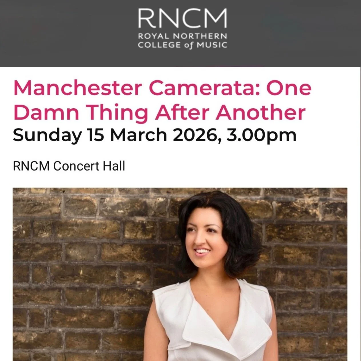 Manchester peeps, who&rsquo;s around this weekend? Bringing Doreen Carwithen&rsquo;s brilliant Piano Concerto to my Alma mater @rncmlive with my brilliant friends @manchestercamerata &amp; @jkaconductor &amp; @leahbroad. Hugely looking forward! 🎹🙌