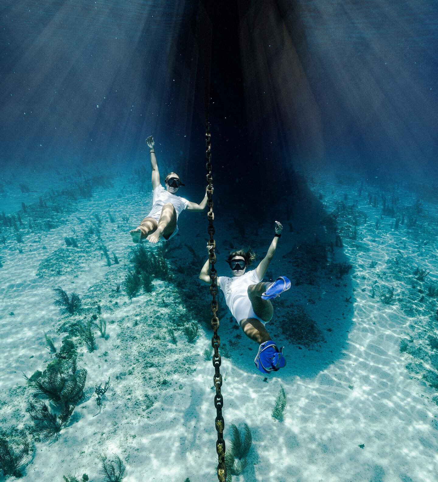 It&rsquo;s been a hot hot minute. 

Throwback to swimming with my favourite mermaids in the bluest water in the Bahamas. 🇧🇸🧜🏼&zwj;♀️ 

@marlindedevos @lizellebmarais

Shot on @sony @sonyalpha with a @nauticamhousings