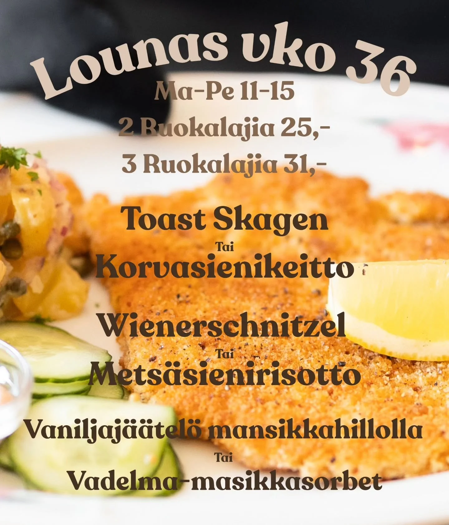 Iloisia uutisia😍 Kovin kaivattu viikottain vaihtuva lounaslistamme palaa kes&auml;tauolta!

Lounasta tarjolla ensiviikosta l&auml;htien
Ma-Pe klo 11-15

Ilmojen viiletess&auml; siirrymme hiljalleen takaisin Pehtoorin Tuvan l&auml;mp&ouml;&ouml;n.
To