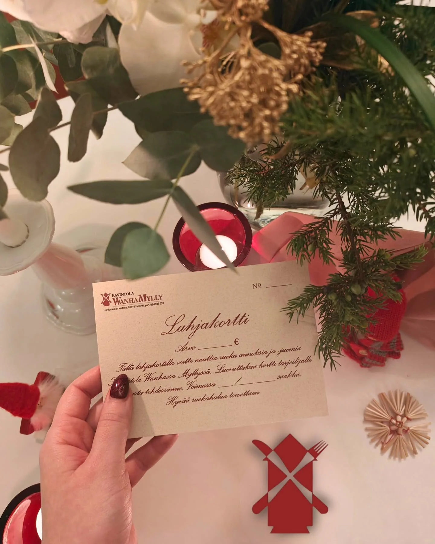 Joululahjaksi laatuaikaa?❤️ Lahjakorttejamme voi tulla ostamaan ravintolastamme aukioloaikojen puitteissa🎅🏻