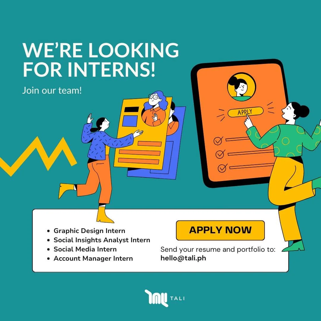 We’re looking for interns to join our team! 
What you will gain:
✨Monthly allowance
✨Hybrid setup (3x office days, office is based in Ortigas)
✨Flexible hours
✨Opportunity to work with a start-up company
Qualifications: 
💡Currently pursuing