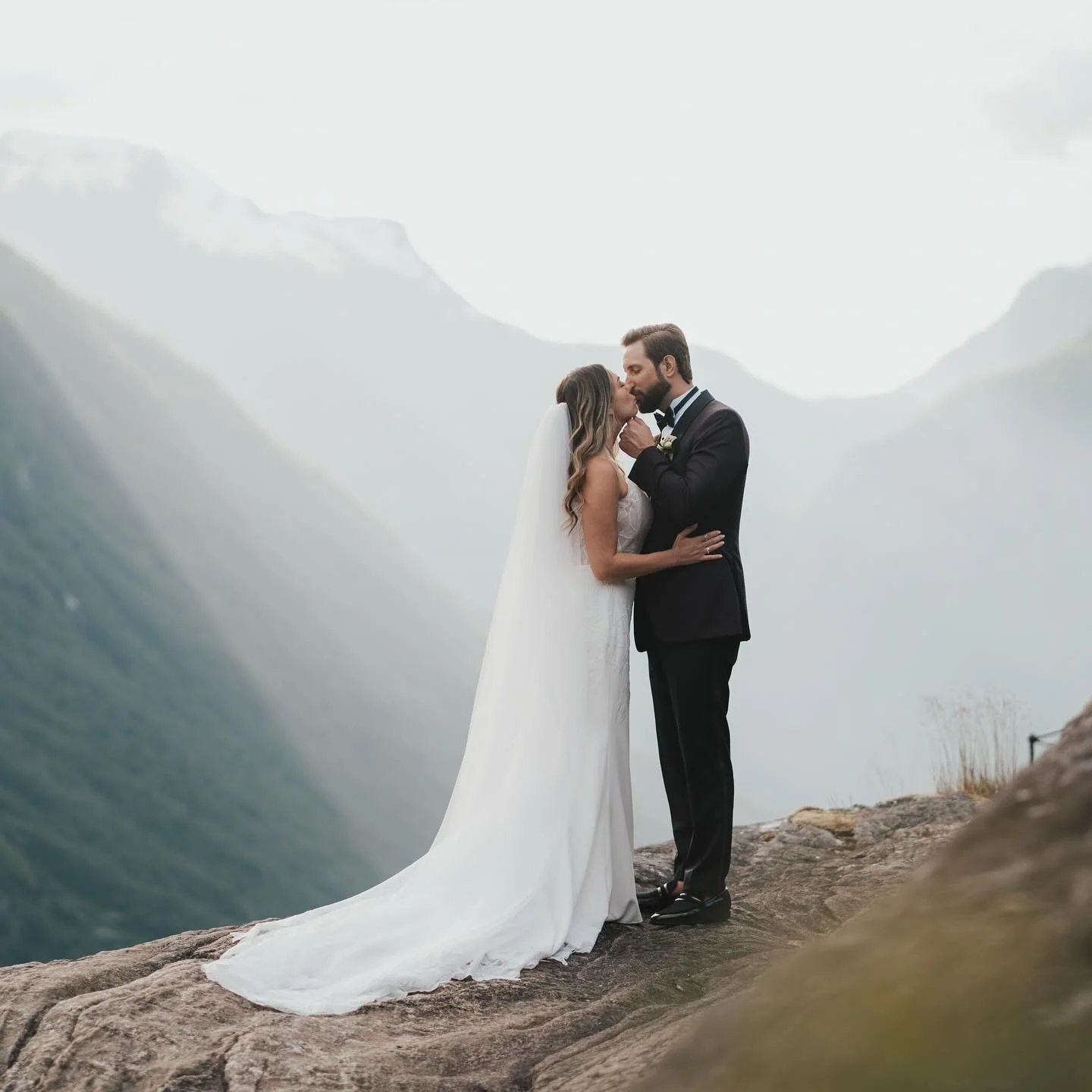 Peace is standing on the edge of a mountain, hand in hand with your better half. Captured in the heart of the Norwegian fjords &mdash; where love meets the wild.
#PVMondayPEACE 
@photovogue