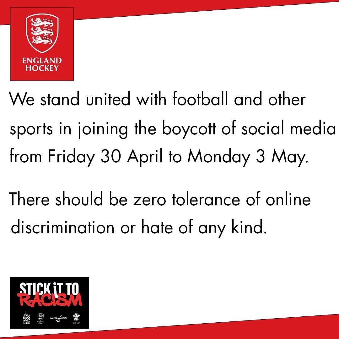 RACISM HAS NO PLACE IN SPORT OR SOCIETY, AND WE AT KAHC WILL STAND WITH OTHERS IN BOYCOTTING SOCIAL MEDIA. NO CONTENT WILL BE POSTED FROM THE 30TH APRIL TO THE 3RD MAY.

#stickittoracism #fieldhockey