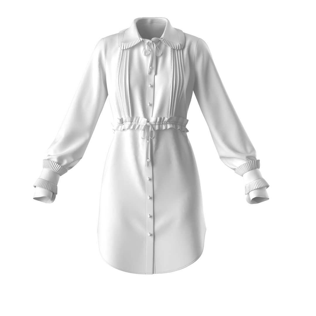 Pleats detail Shirt dress.png