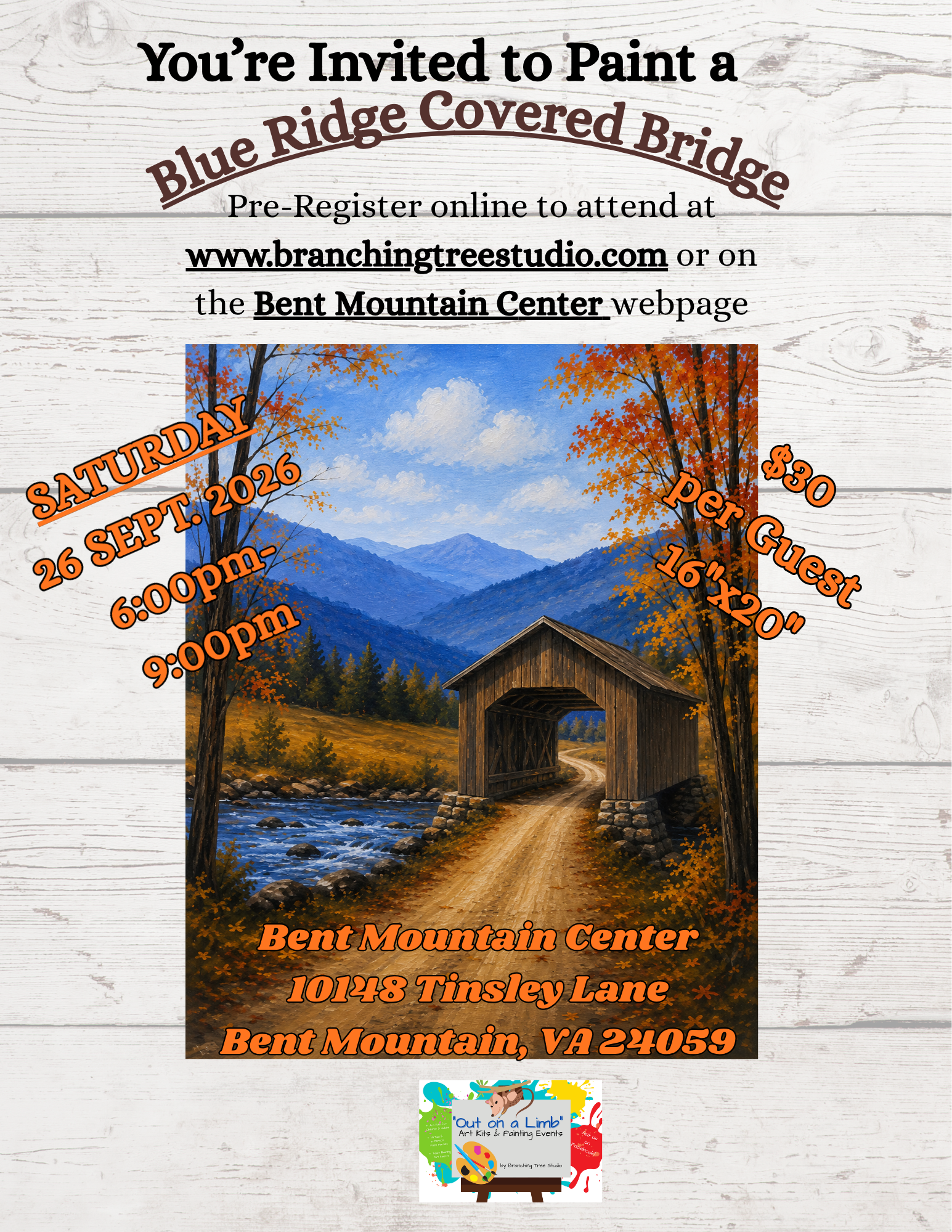 Blue Ridge Covered Bridge at the Bent Mountain Center