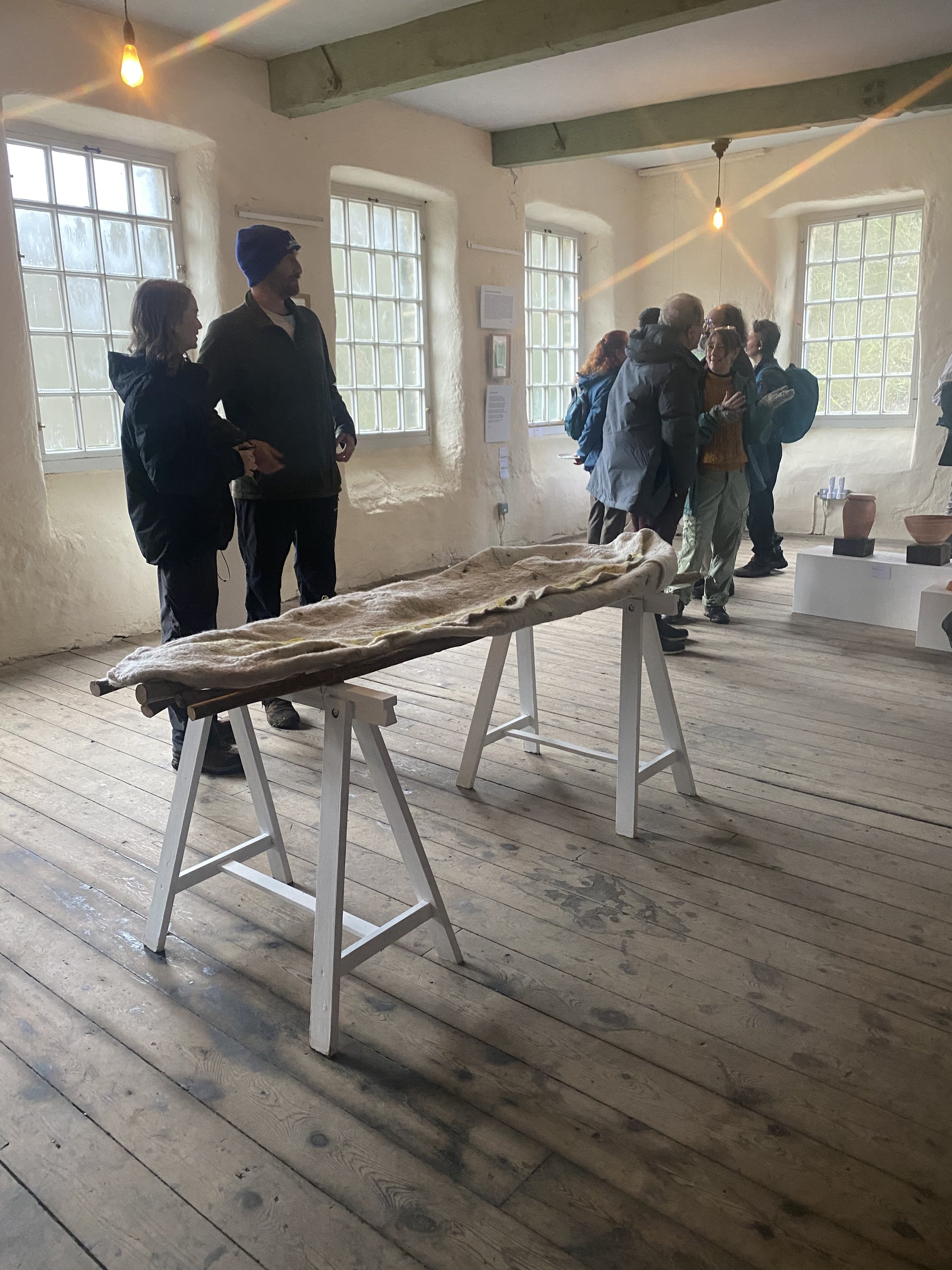 The Moorland Shroud on show at Hardcastle Craggs, Peat Appreciation Society Exhibition, January 2026