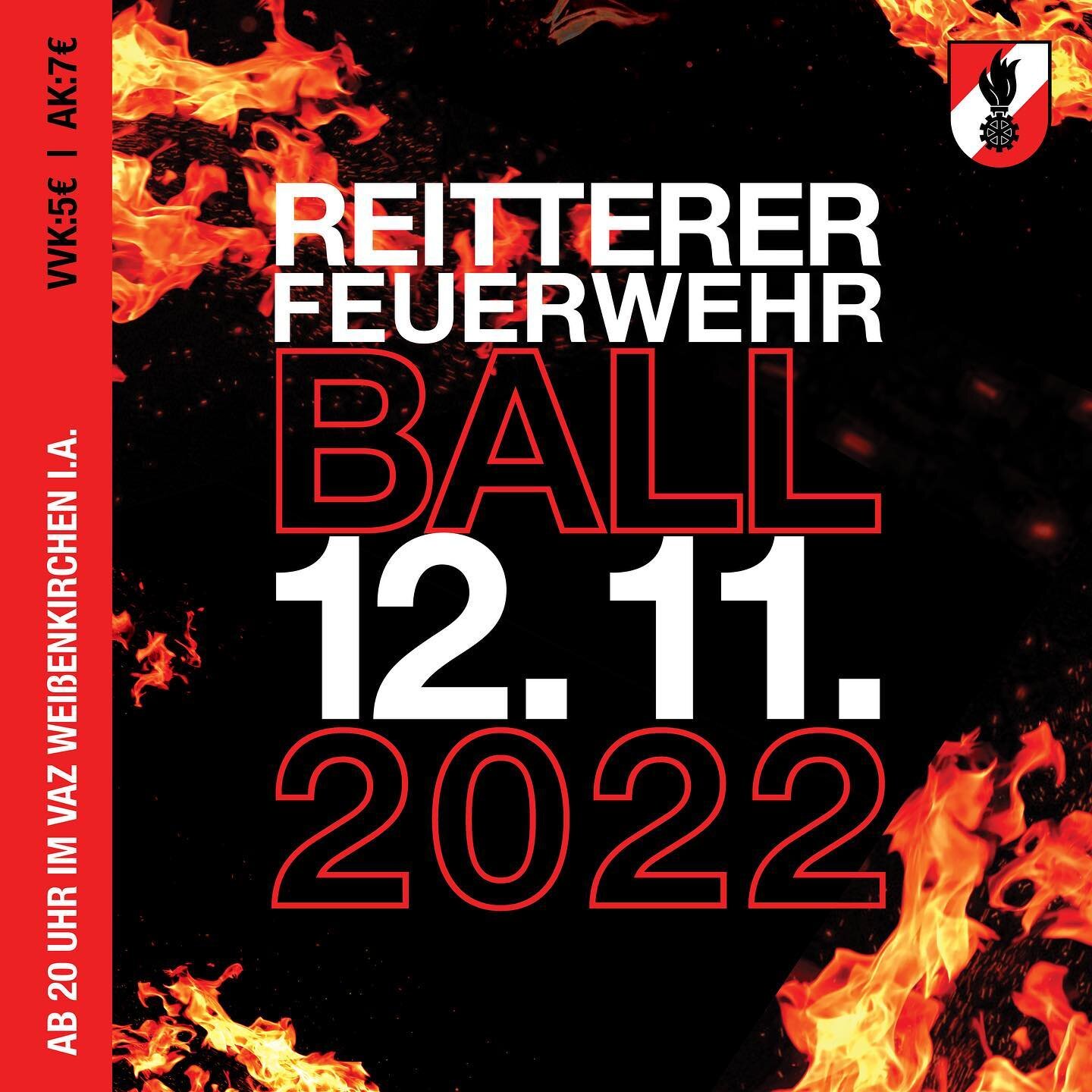 Am 12.11.2022 ist es endlich wieder soweit! Der Reitterer Feuerwehrball findet nach einer 2-j&auml;hrigen Pause wieder statt! 🥳

Wer freut sich schon darauf? 🤩🍻

#grafikdesign #flyerdesign #feuerwehr #ffreittern @ff.reittern