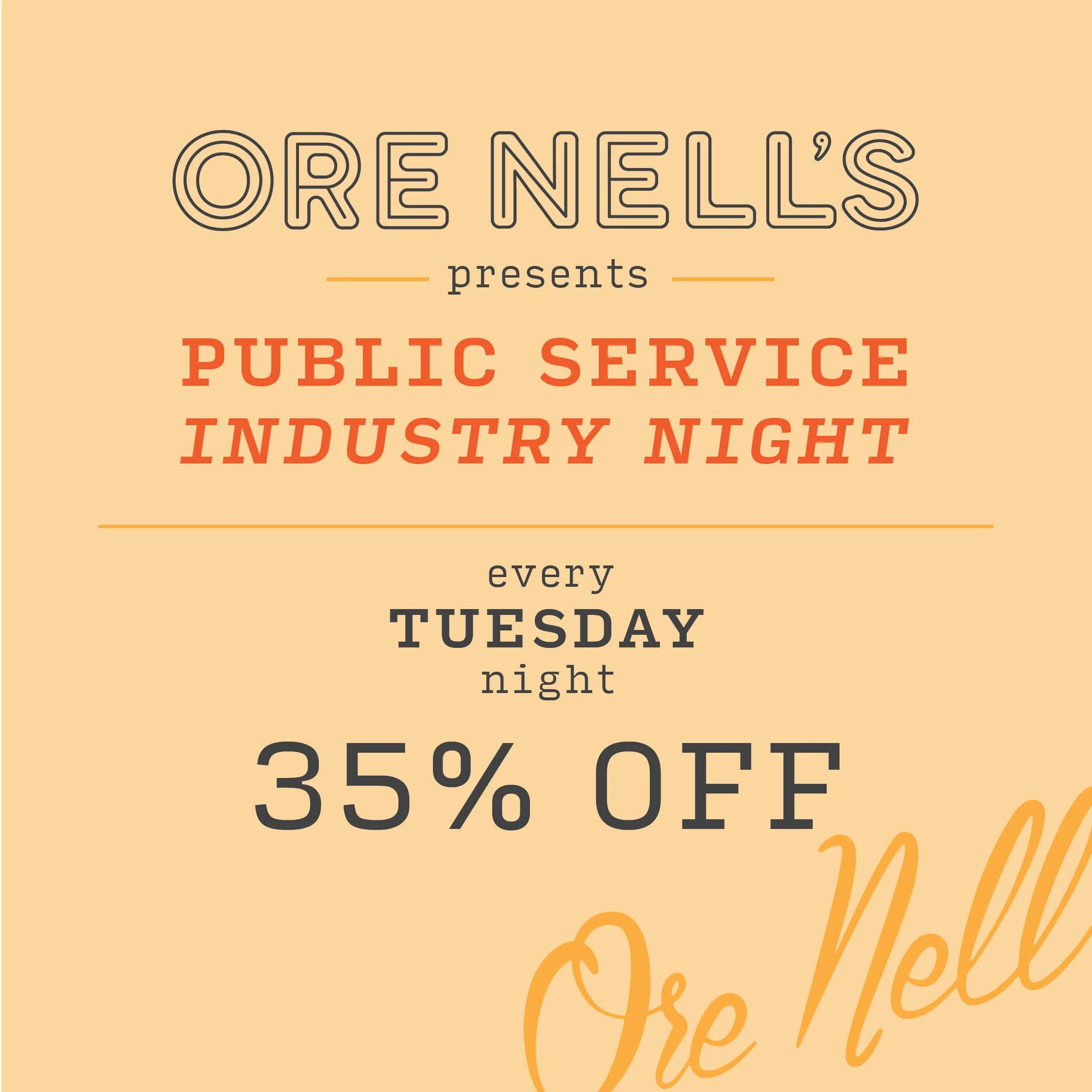 Ore Nell’s Public Service Industry Night