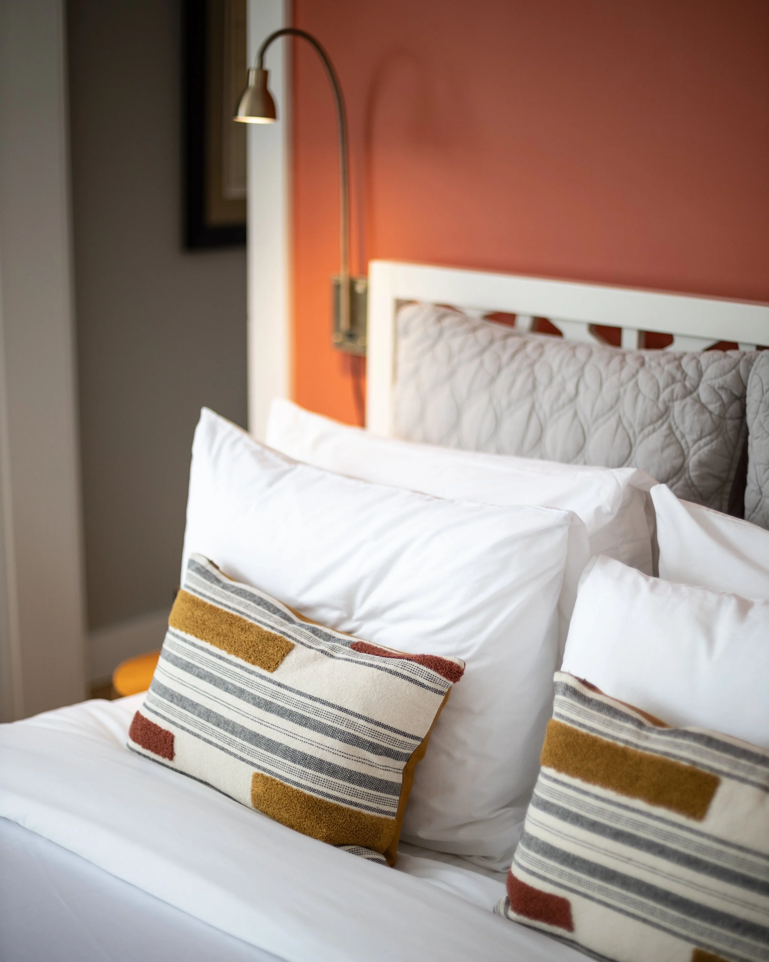 Boutique hotel room in Portsmouth, NH for graduation weekend stays and visiting families.