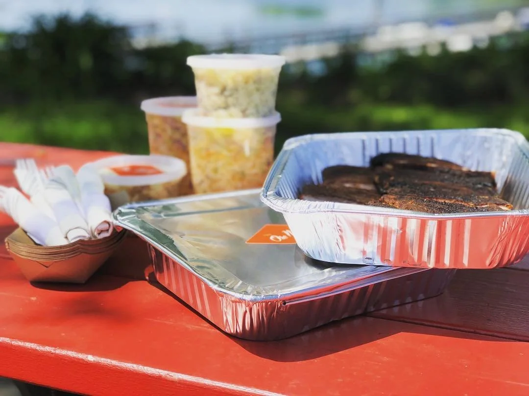 Packaged catering items for holiday parties from Ore Nell's