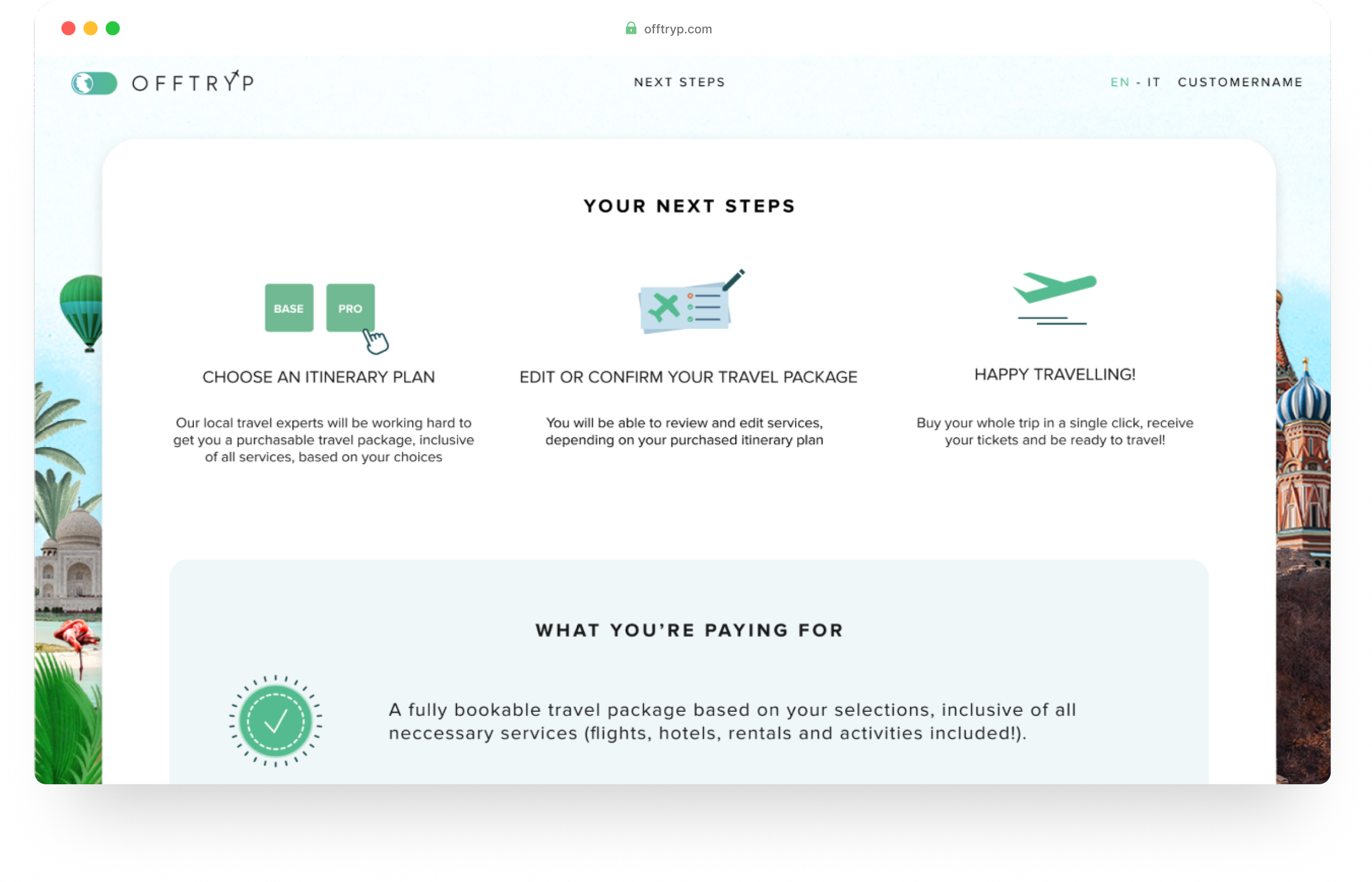 Offtryp Browser Mockup