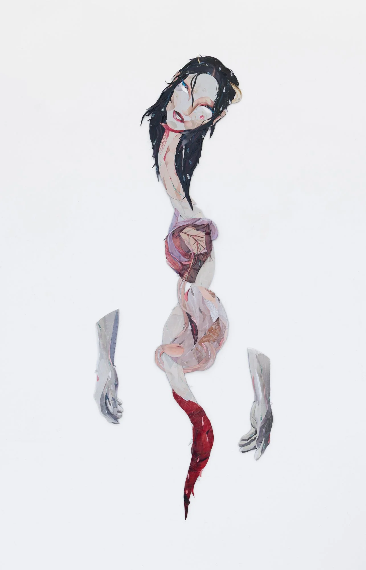 "What is Left Behind II" 2025
Ink, cut paper, foam
60 x 23 inches (152.5 x 58.42 cm)