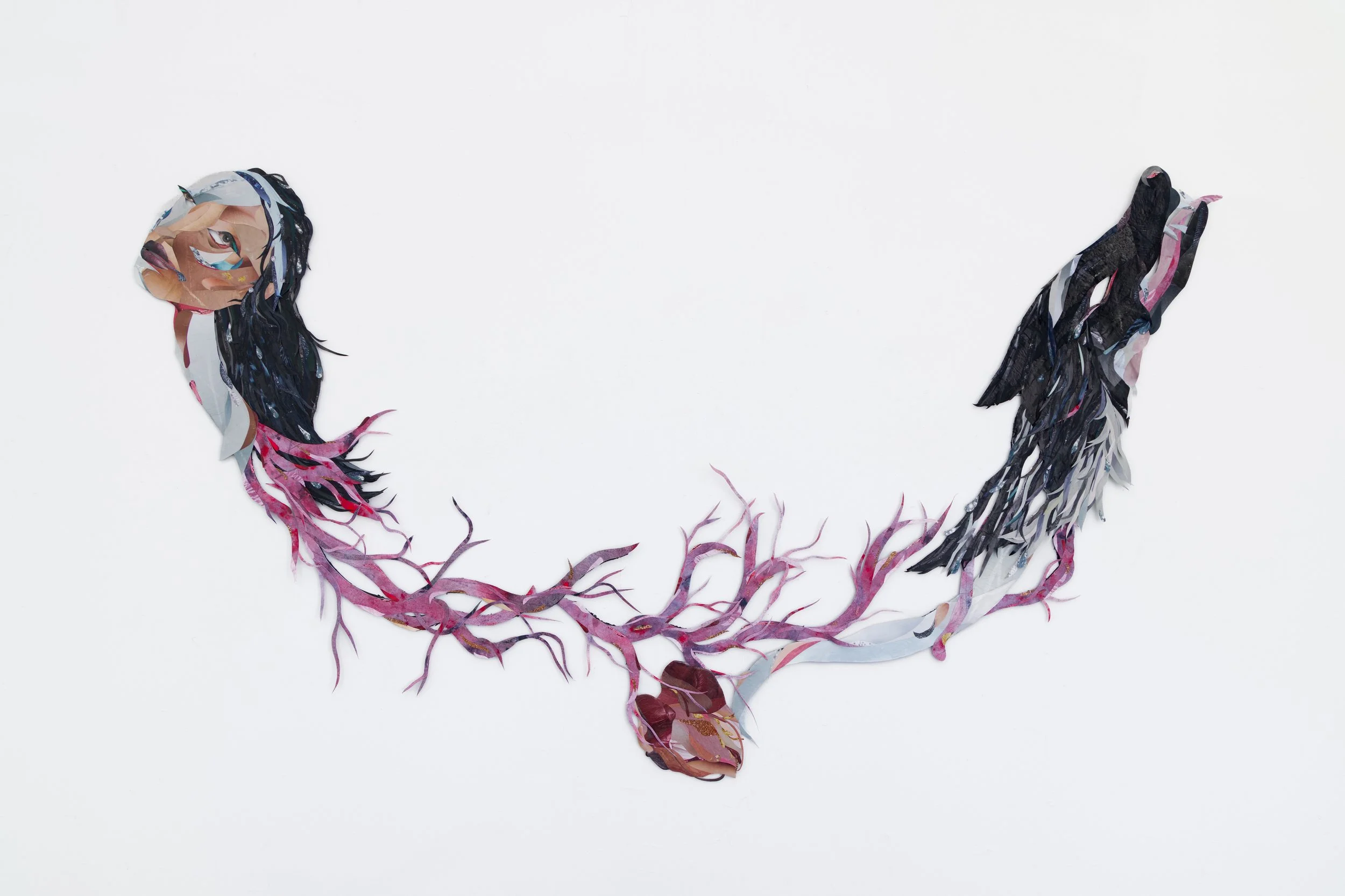 "The Face of Another” 2025
Gouache, watercolor, cut paper, foam
36 x 84 inches (91.5 x 213 cm)