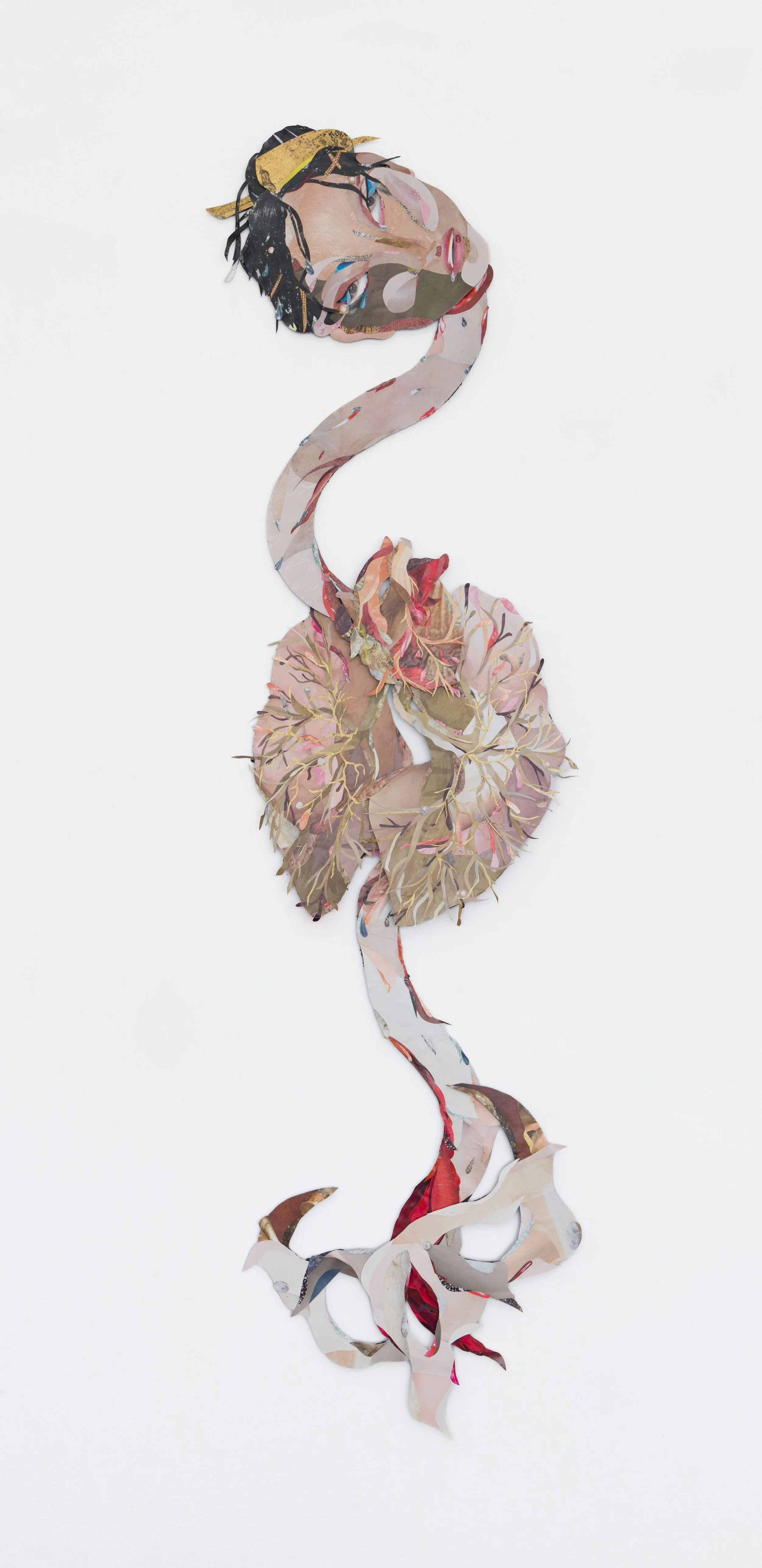 “What is Left Behind I” 2025
Ink, cut paper
70 x 38 inches (178 x 97 cm)