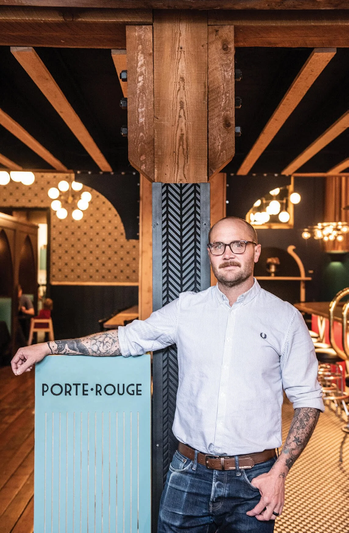 Chef Walker Hunter stands near the host stand at BPR. Photo credit: Big Sky Journal.