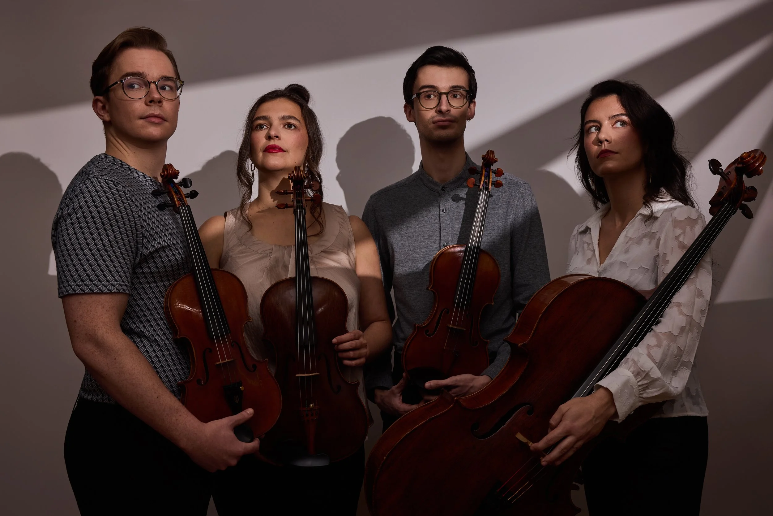 CLICK TO DOWNLOAD left to right: Sam Parrini, violin; Maren Rothfritz, viola; Giancarlo Latta, violin; Drake Driscoll, cello
Photo: Titilayo Ayangade