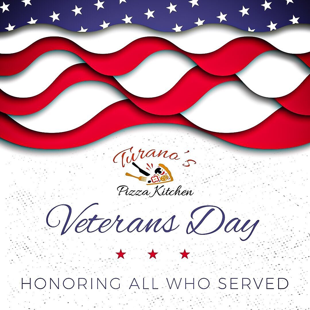 Happy Veteran's Day from Turano&rsquo;s! 🙌 We salute to all Veterans &amp; Active Military, thank you for your service! 👏