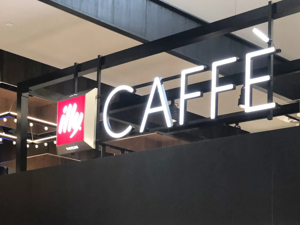 Illy Coffee Shop signage.