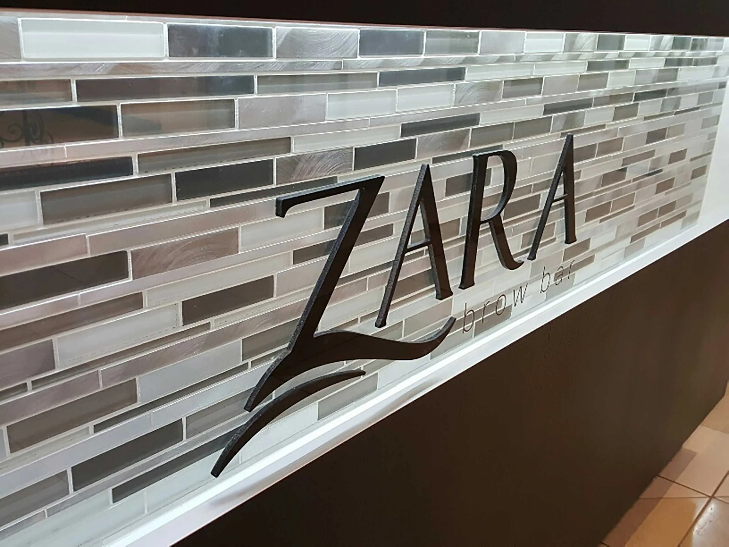 Zara signage.