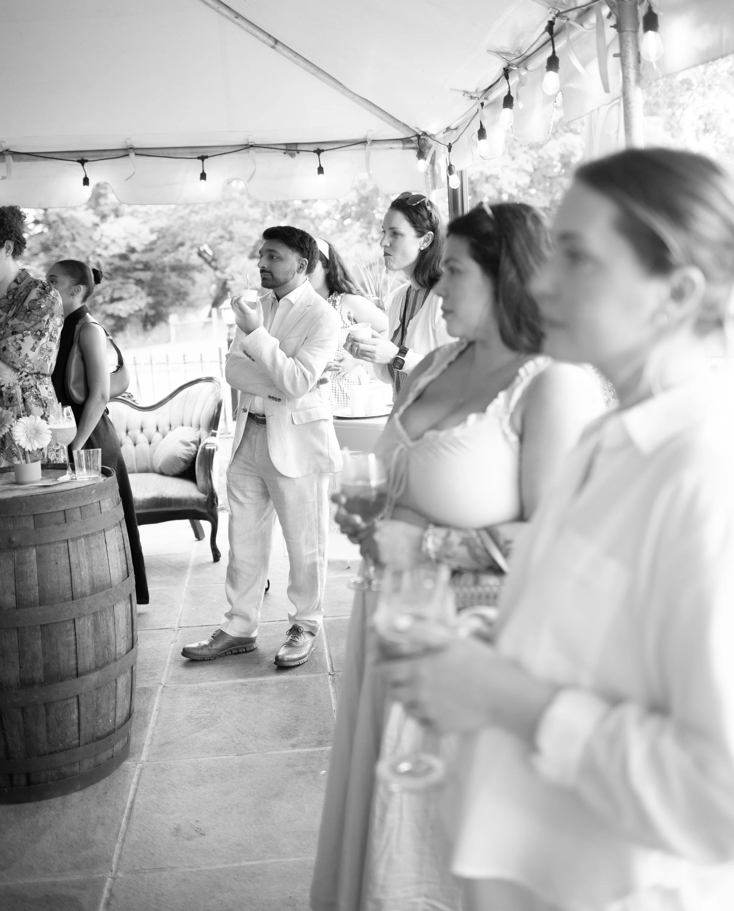 Wedding professionals networking and building meaningful connections at The Wedding Planners Collective's Golden Hour Social.