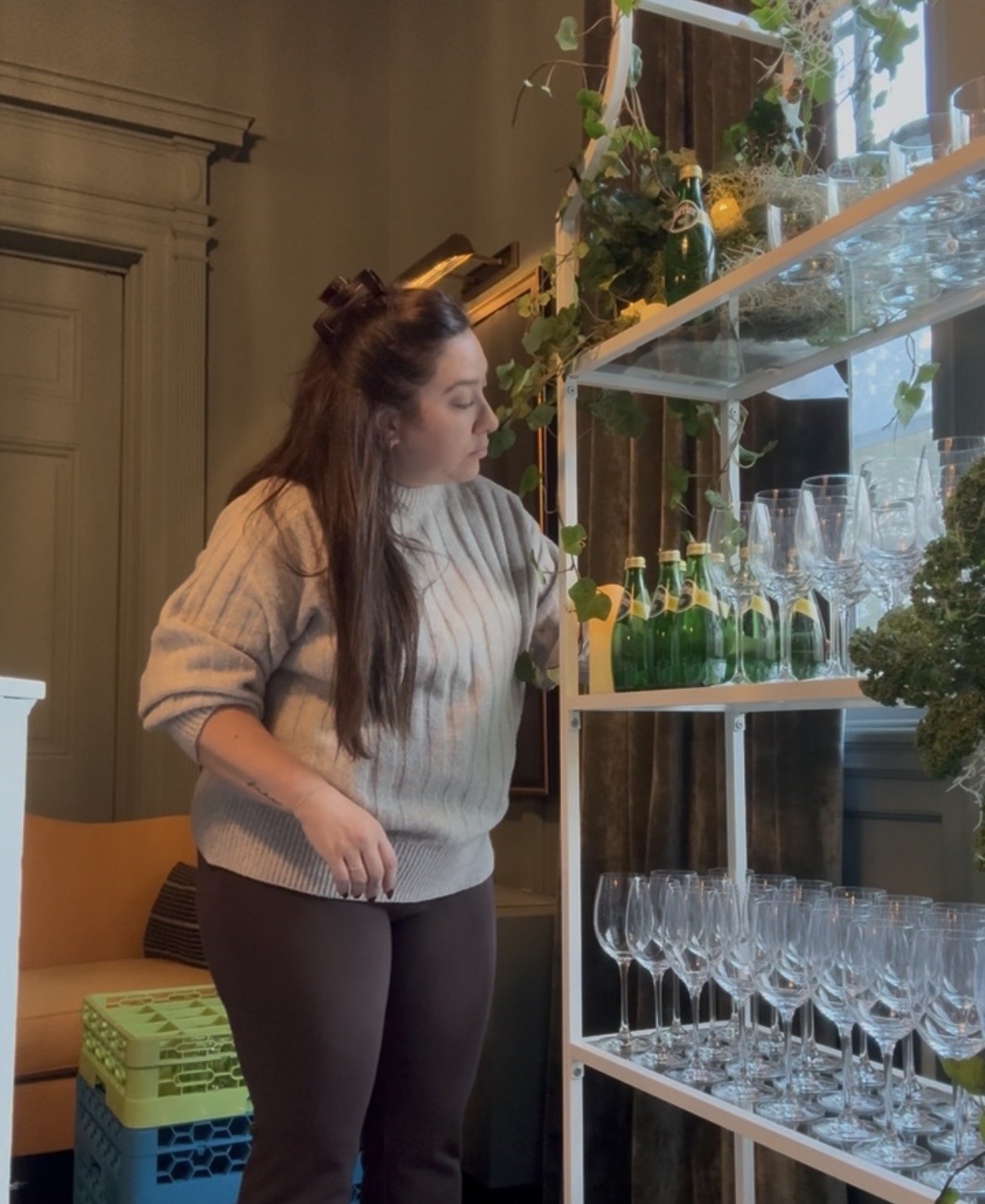 Service Matters North East event team setting up Perrier brand activation bar display