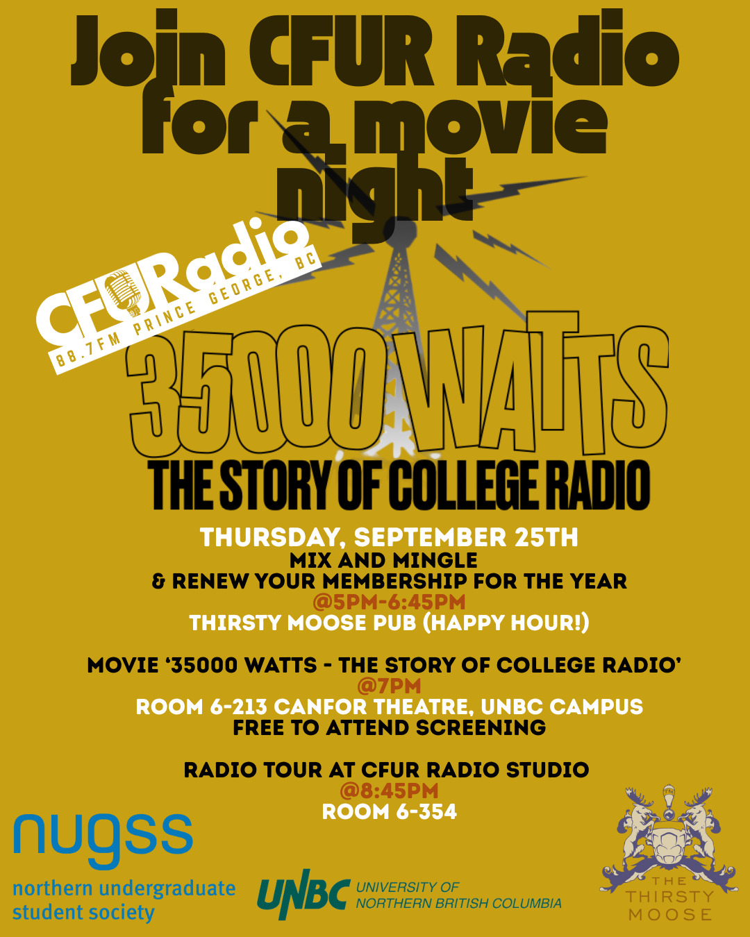 CFUR Radio Movie Night "35000 Watts"