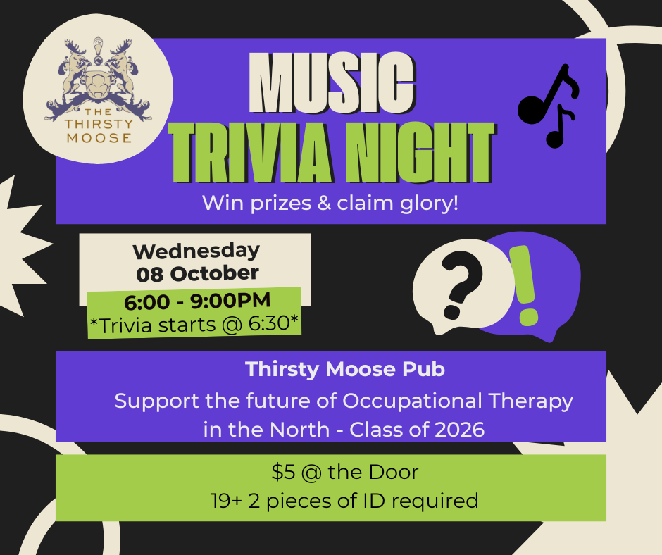 Master of Occupational Therapy Music Trivia Night Fundraiser