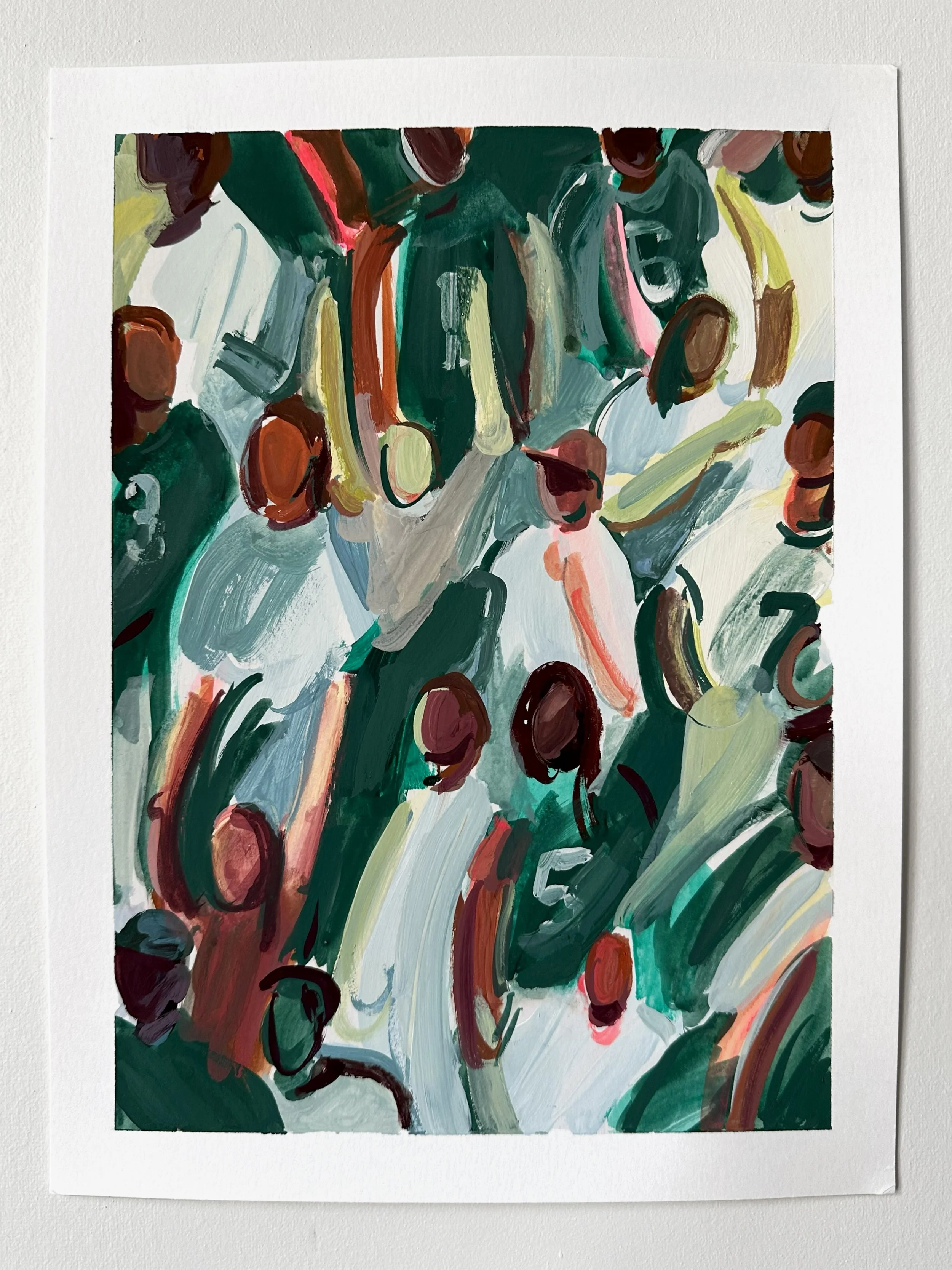 crowd in greens