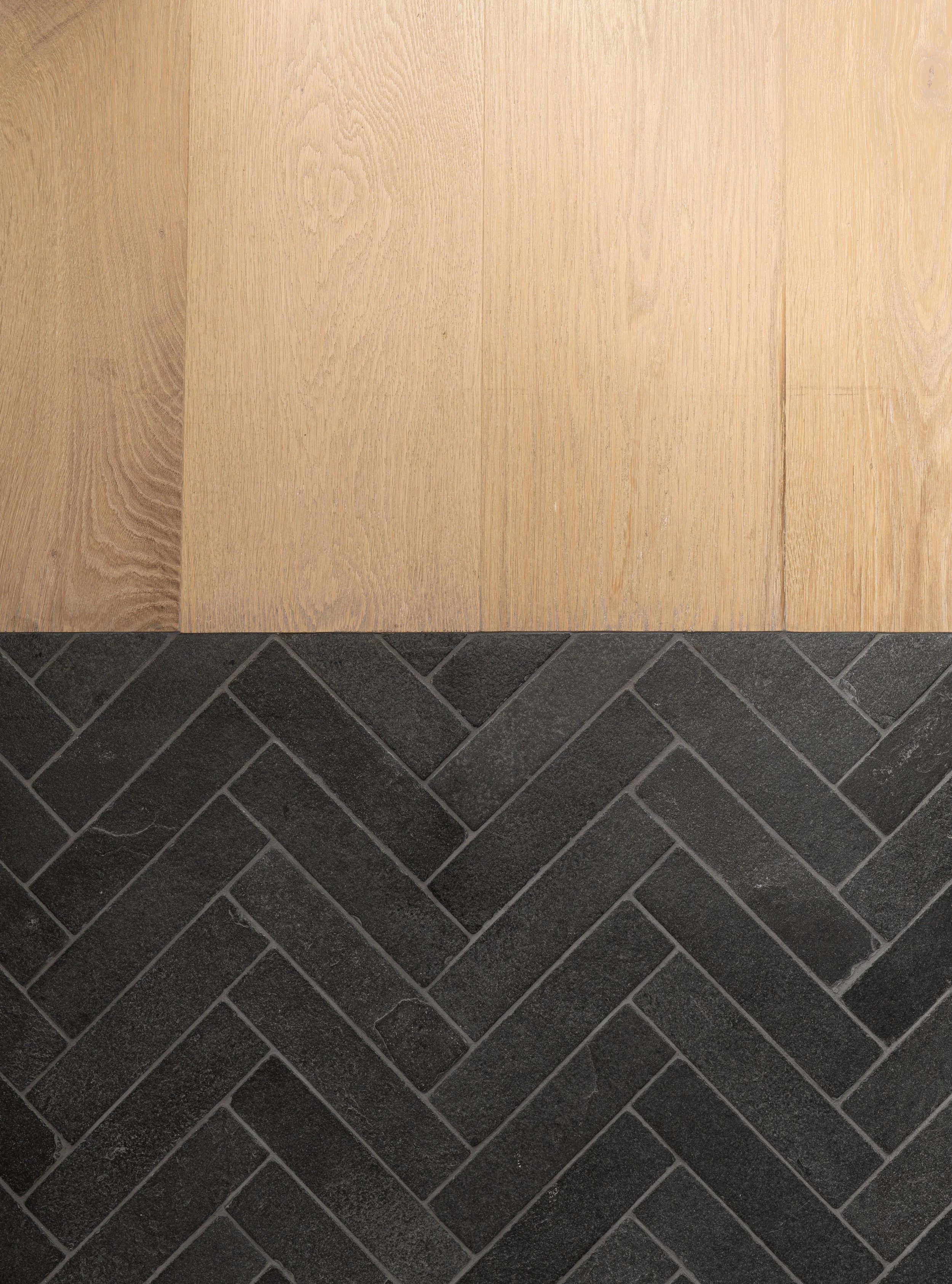 Pantry/mudroom tile to wood floor transition