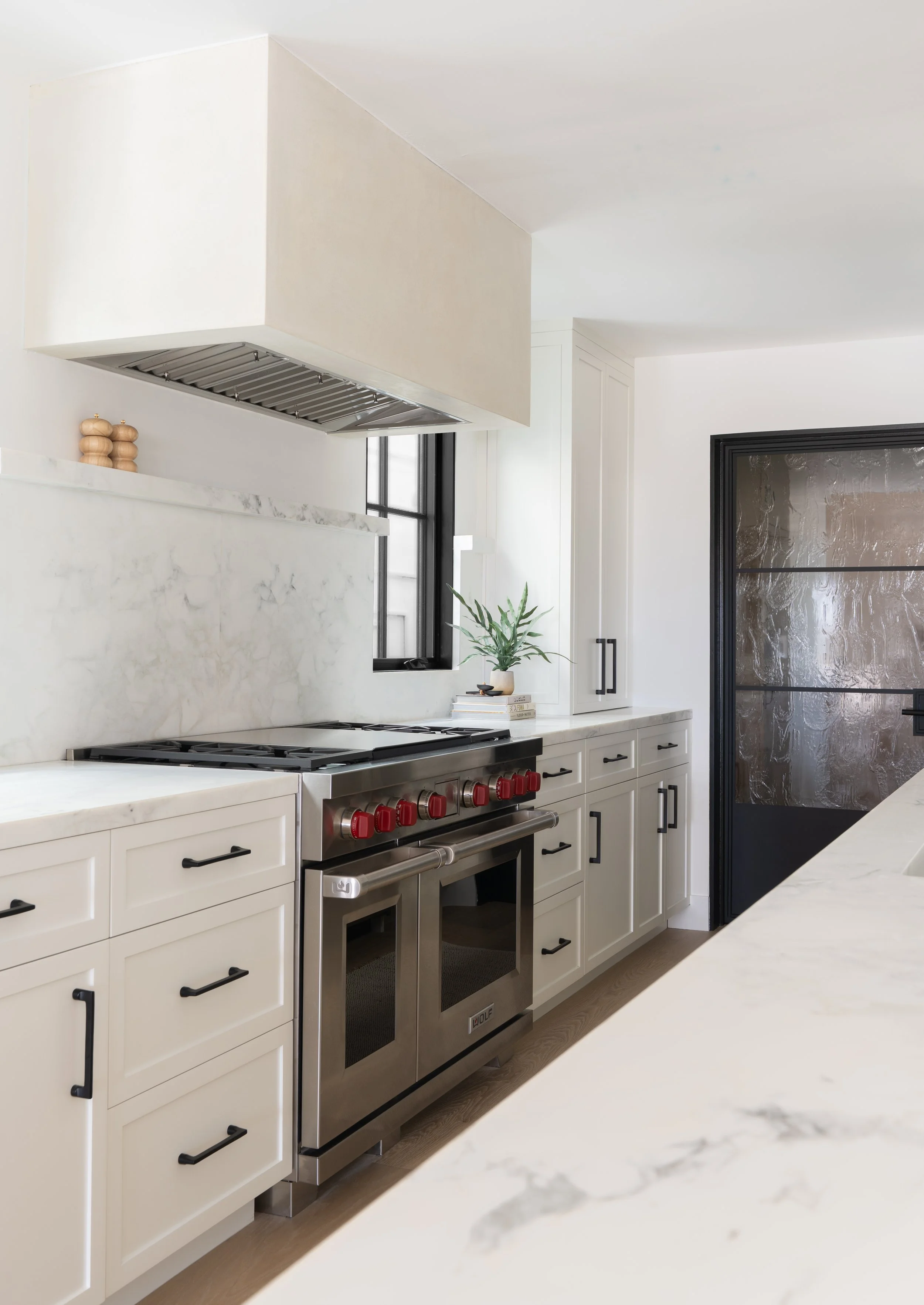 White galley kitchen remodel in Newport Beach, CA