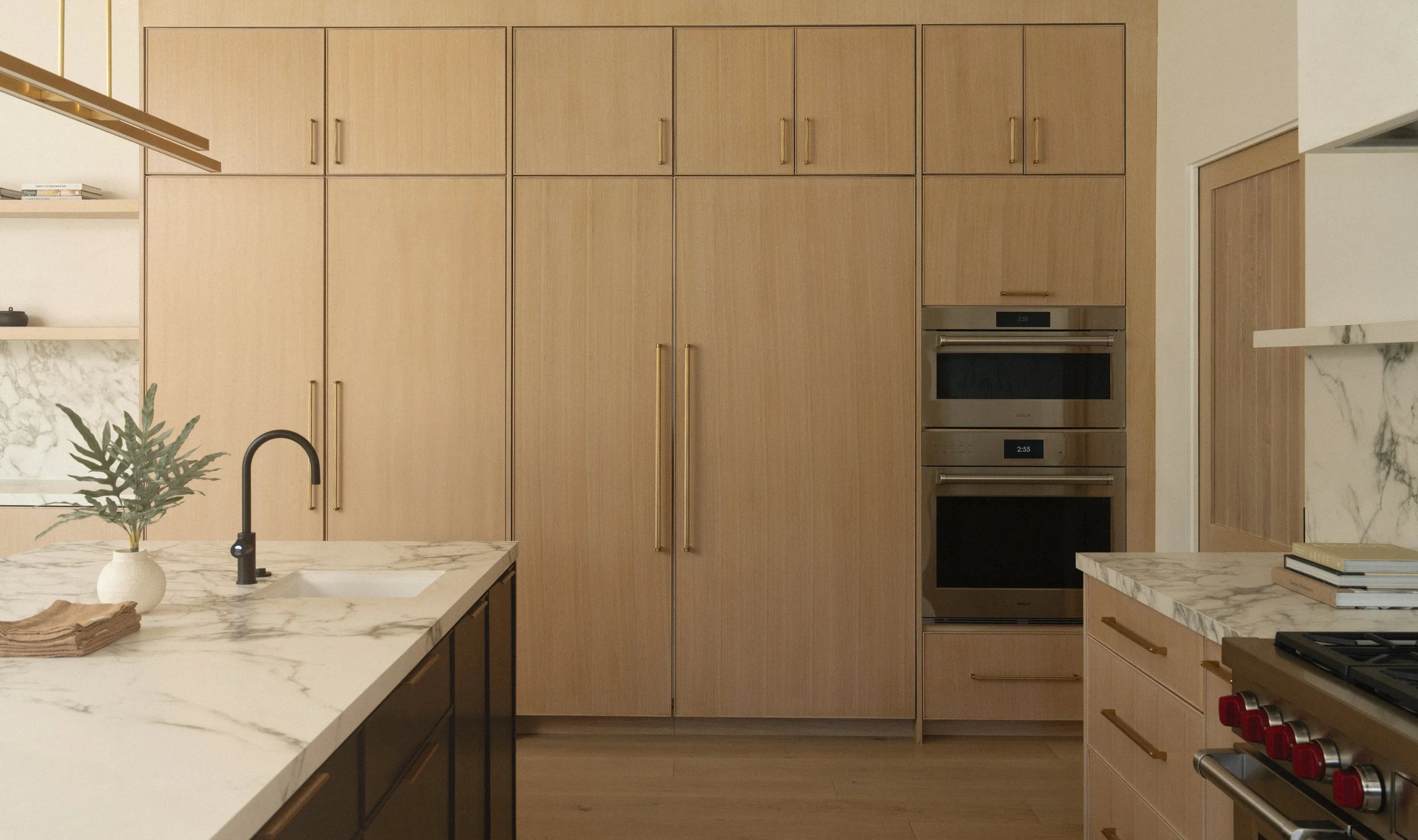 Jonathons Coastal Living interior design kitchen remodel with custom cabinetry in Costa Mesa, Orange County, CA