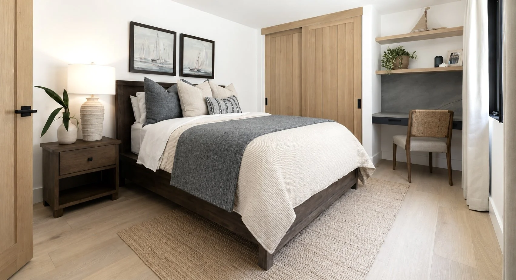 Coastal guest bedroom in Newport Beach
