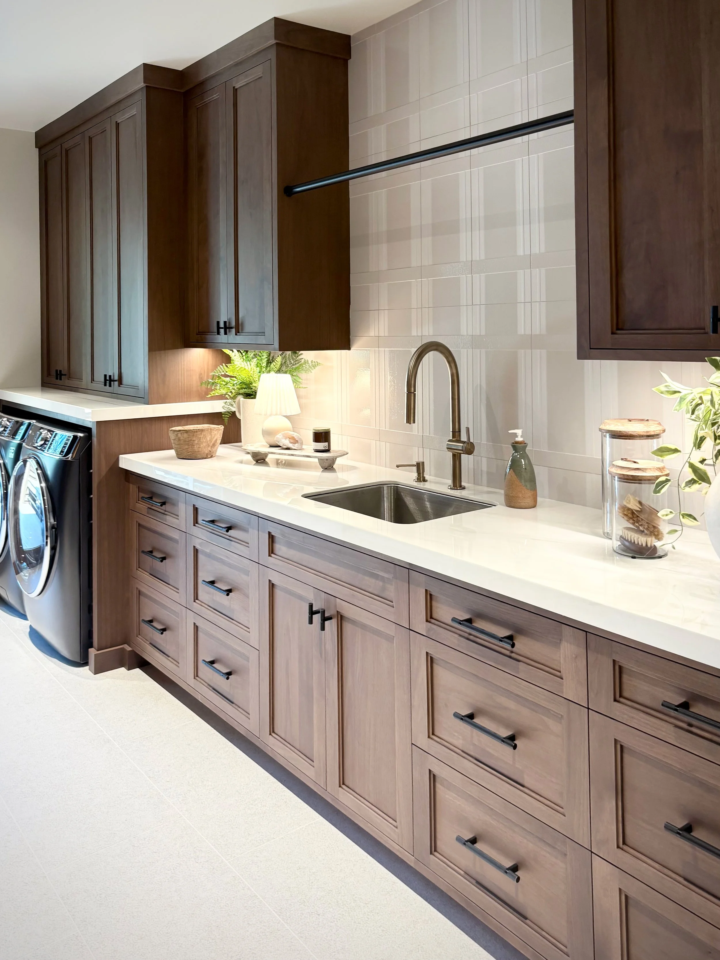 Interior design remodel laundry room in Newport Beach, Orange County, CA