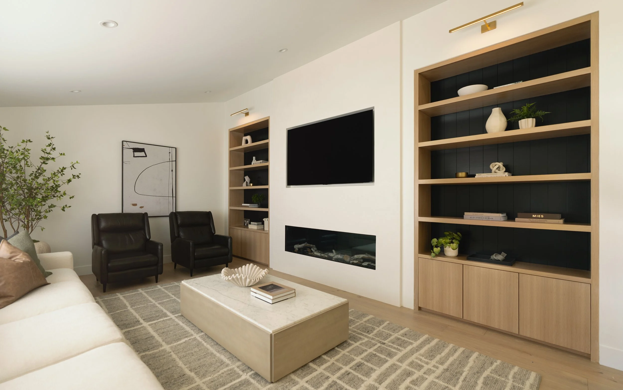 Jonathons Coastal Living interior design modern traditional family room in Costa Mesa, Orange County, CA