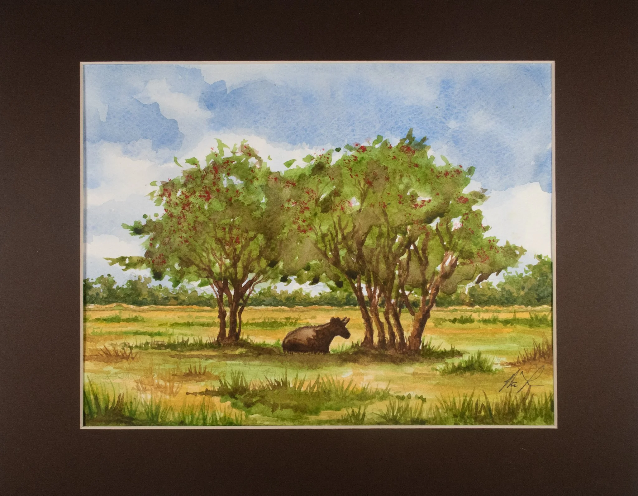 COW IN THE SHADE
This painting features in a 13 minute time-lapse narrated tutorial video on my You Tube channel. Click the link below.  
Please LIKE, FOLLOW and SHARE Your comments are always appreciated.