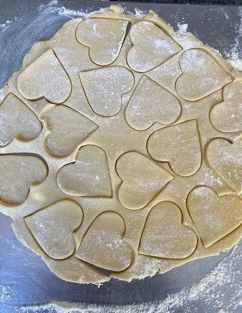 12 pack DIY Heart Sugar Cookie Kit (comes with baked sugar cookies, bags of icing, and sprinkles)