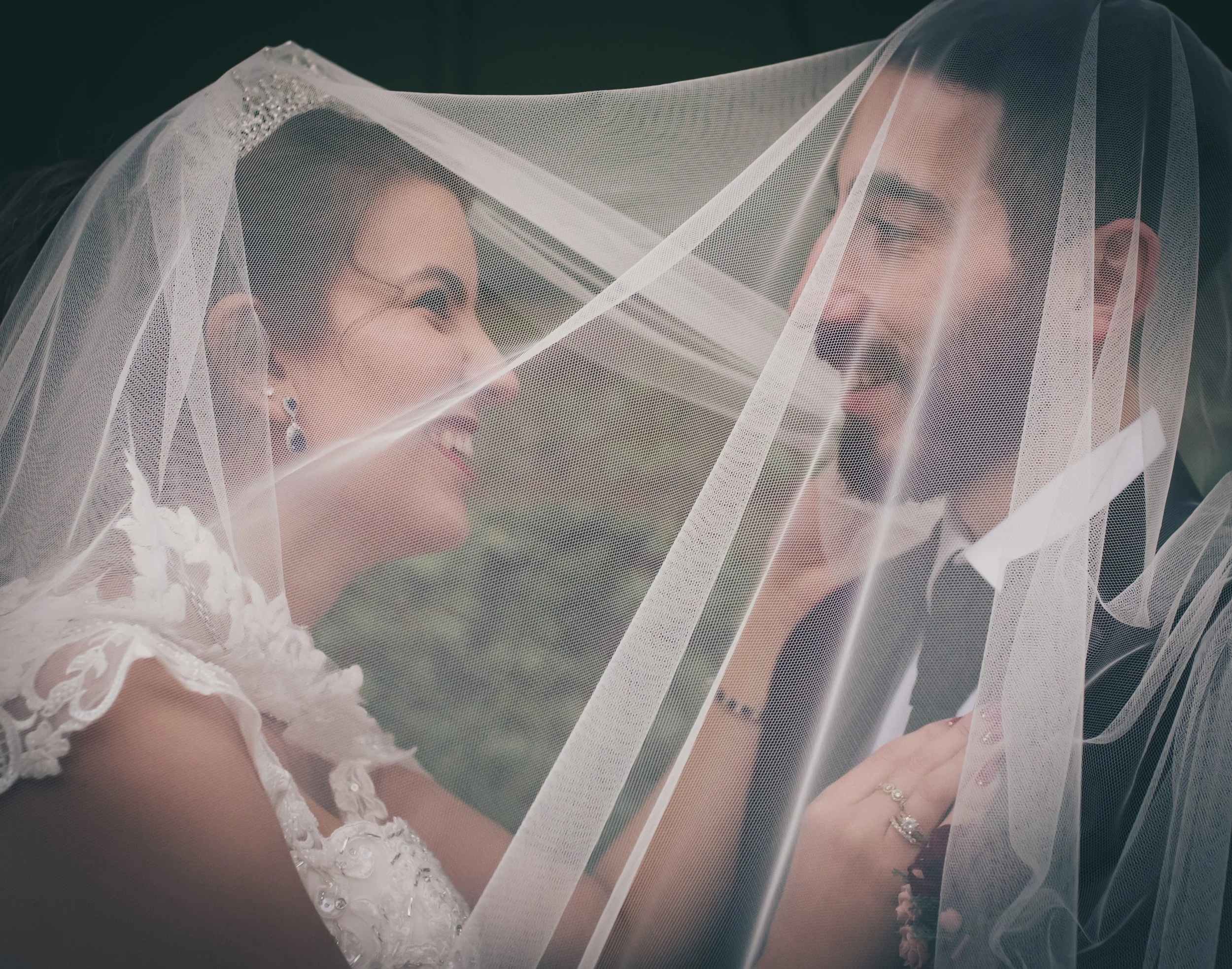 Close-up of a bride holding her wedding bouquet