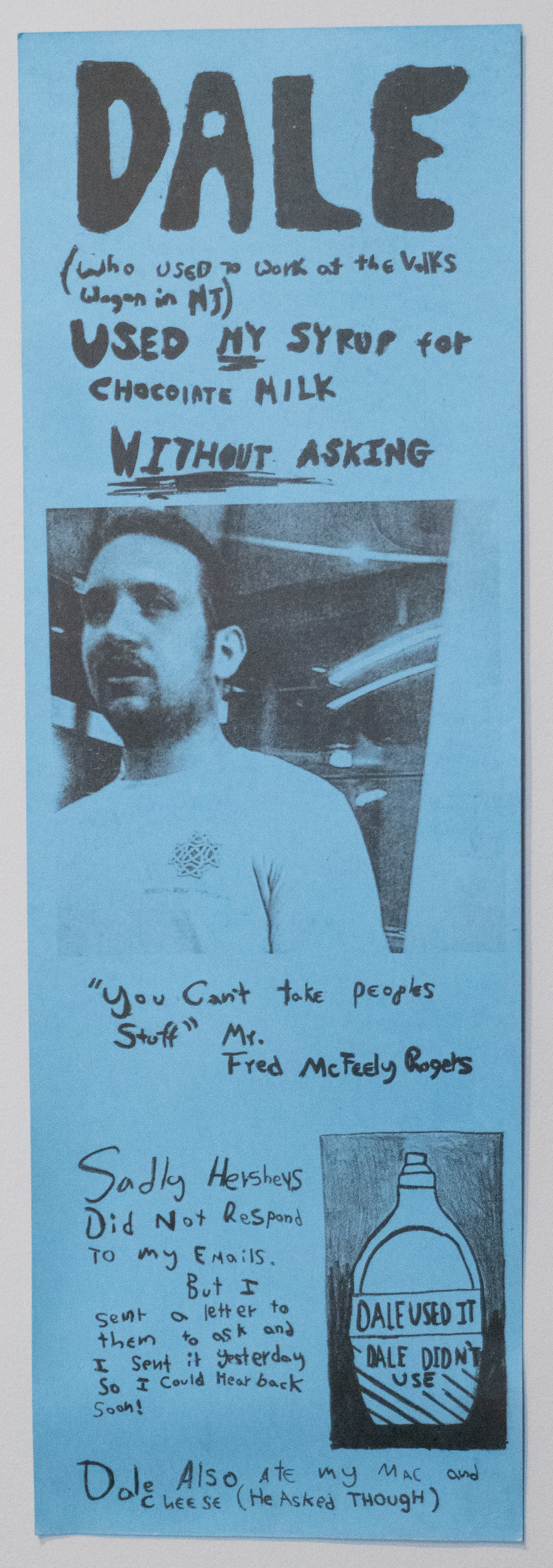Dale Syrup
Stone Lithography
16 1/2 x 5 1/2 inches
2019