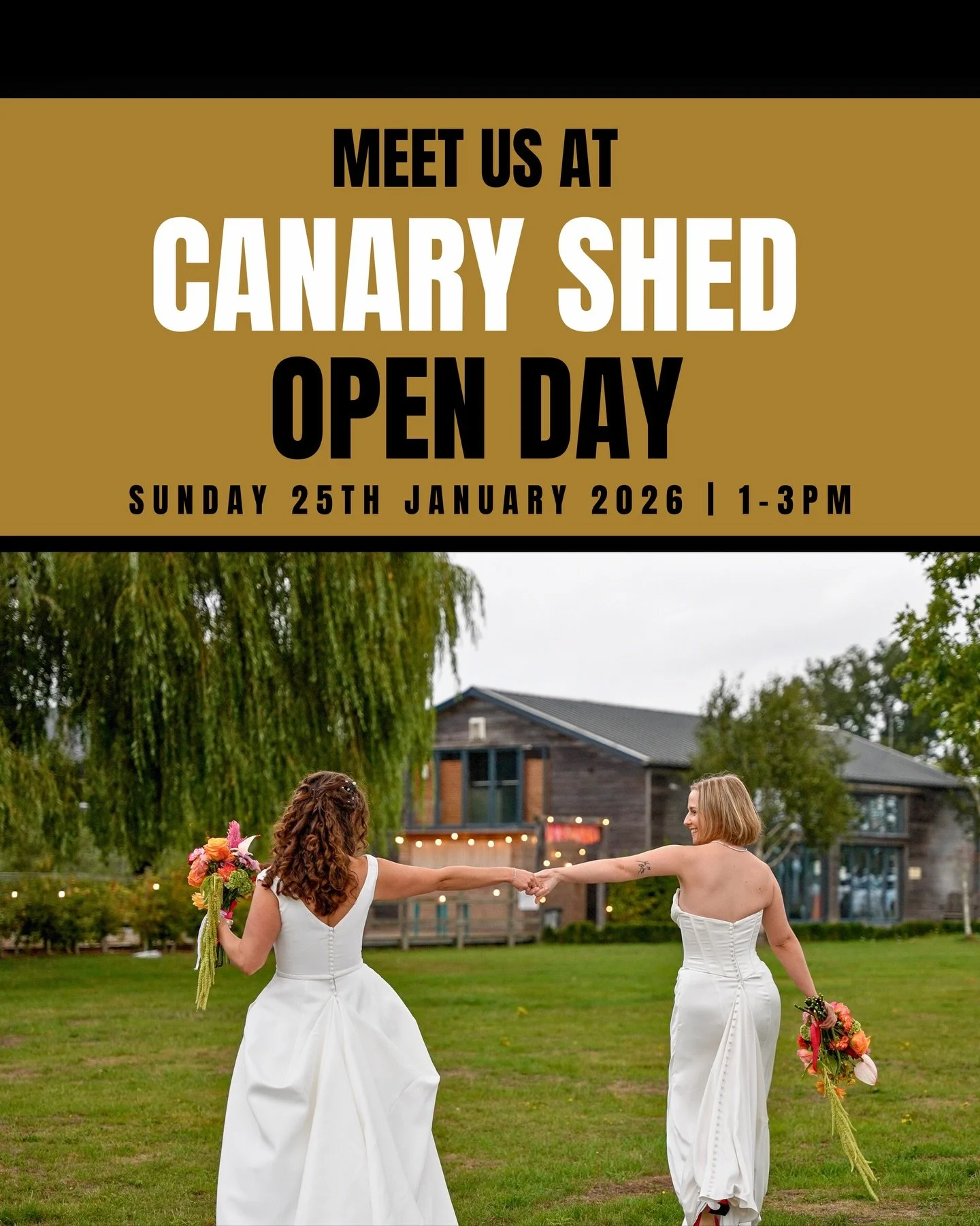 This Sunday 👋

We&rsquo;ll be at @thecanaryshed showcasing our wedding videography and our one-of-a-kind Video Guestbook Pod 🎥 @rewindthedayvideopod 

🗓 Sunday 25th January
⏰ 1&ndash;3pm

If you&rsquo;ve not visited The Canary Shed yet, you&rsquo;