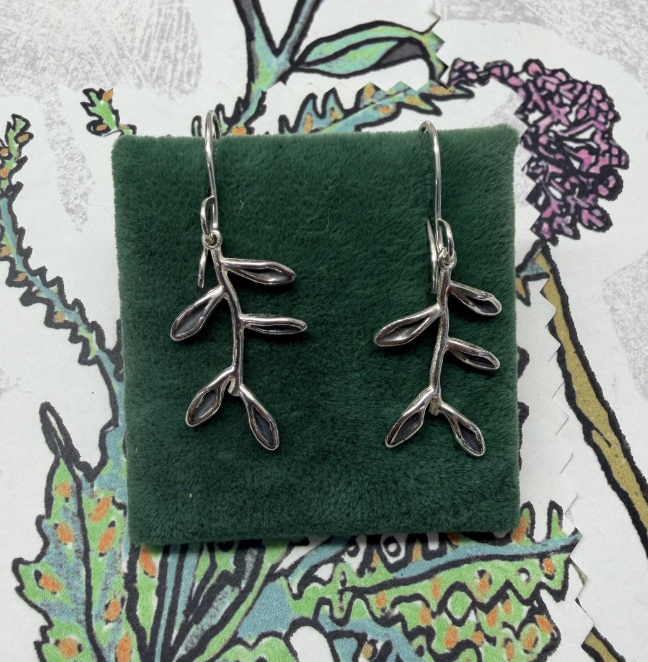Silver Leaf Drop Earrings: New in the Etsy Shop