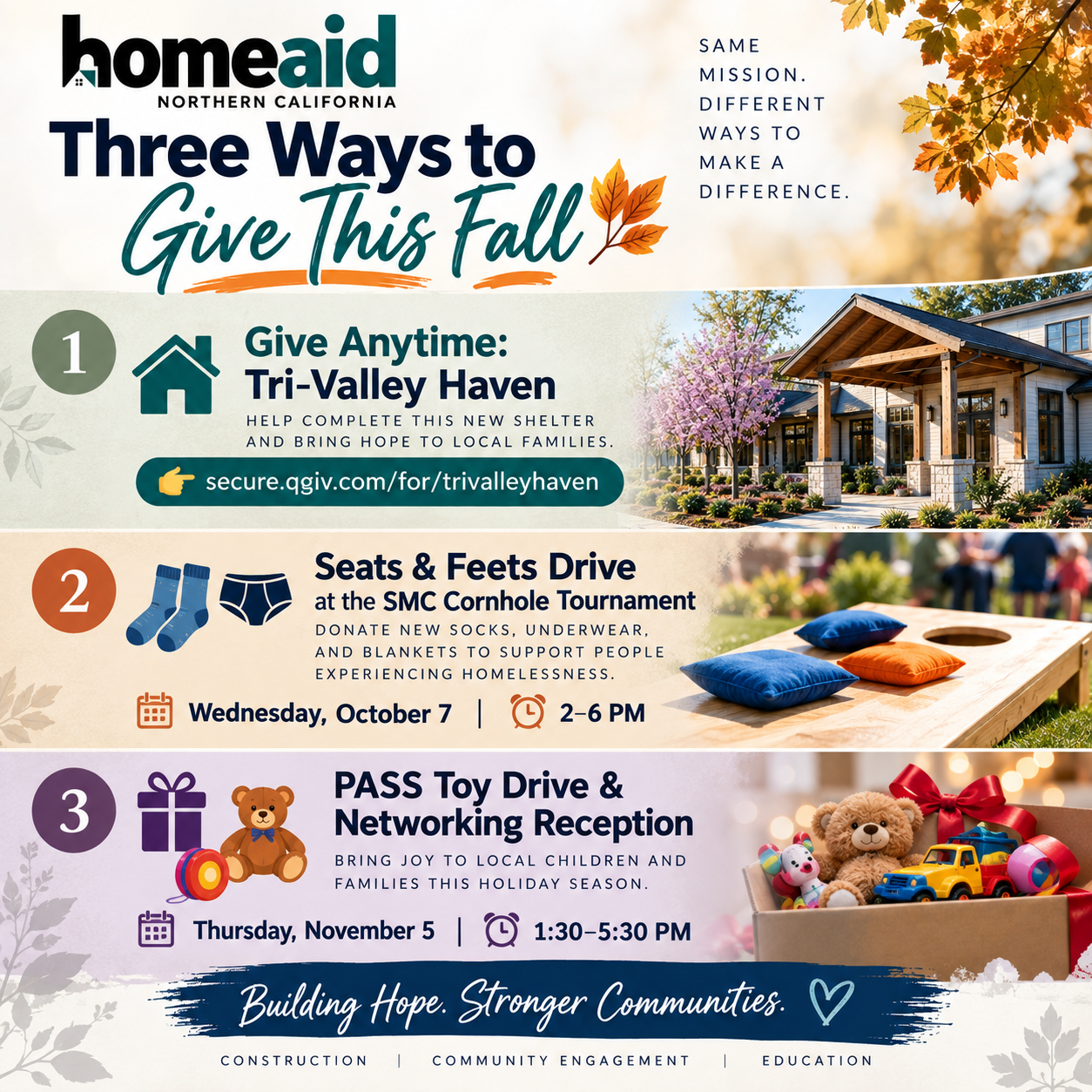 Three Ways to Give This Fall