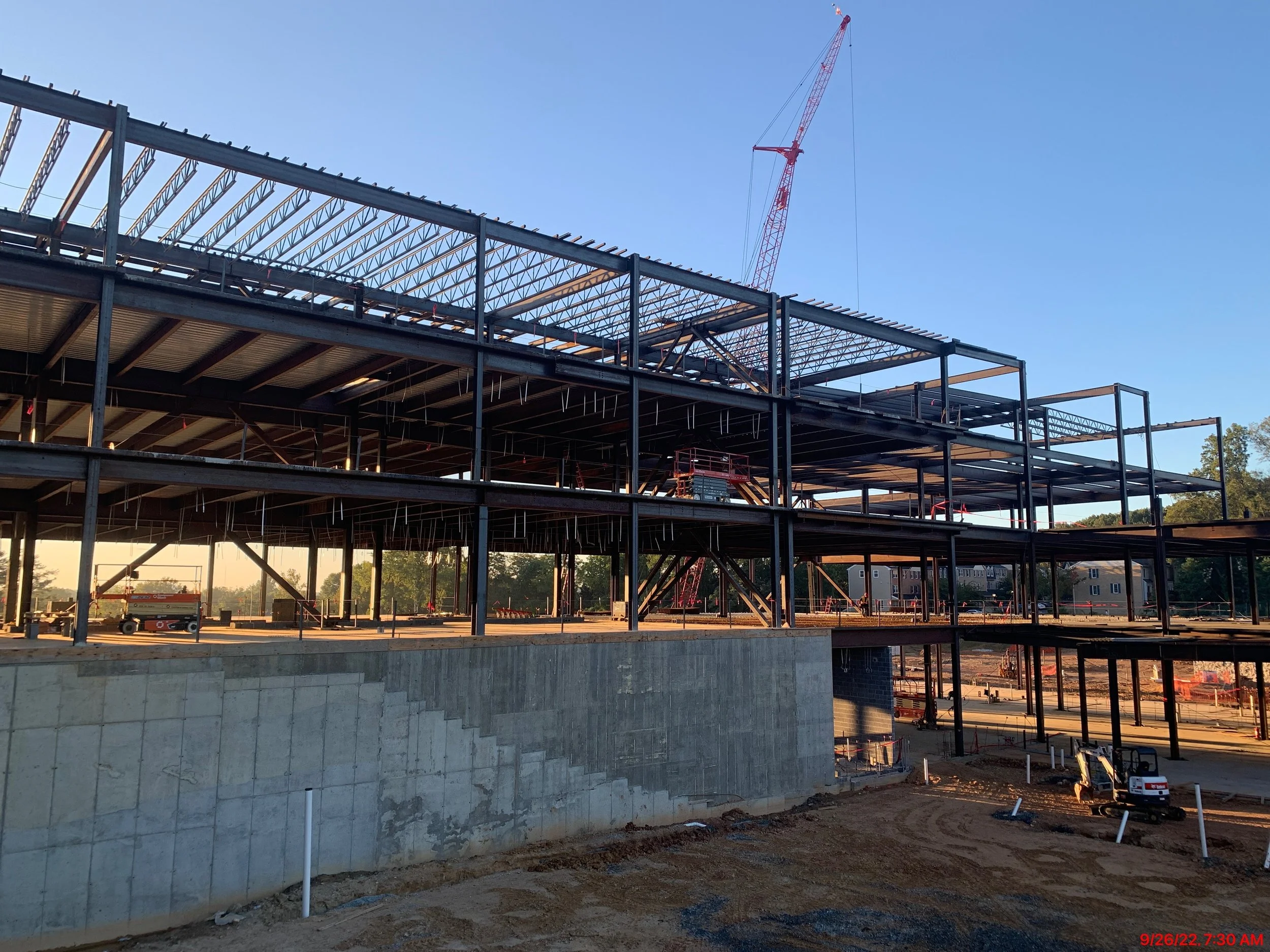 Structural Steel Forges Ahead as the High School Takes Shape