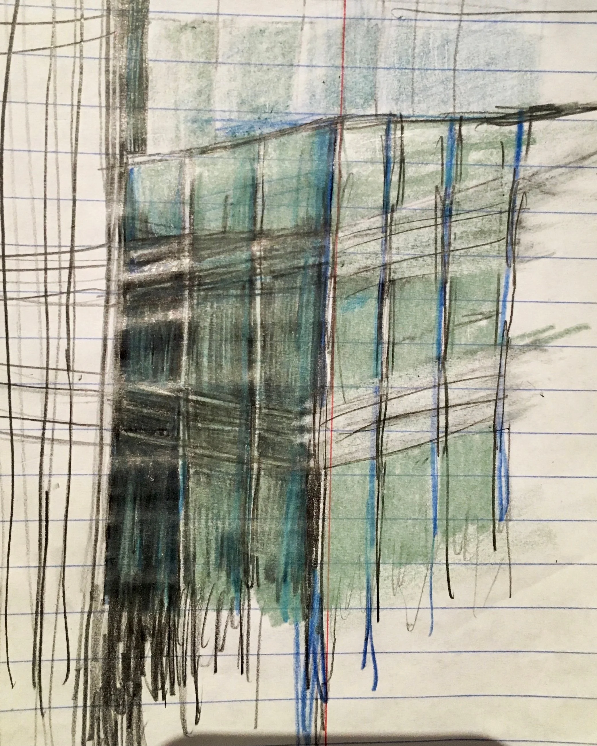 Glass curtain wall sketch