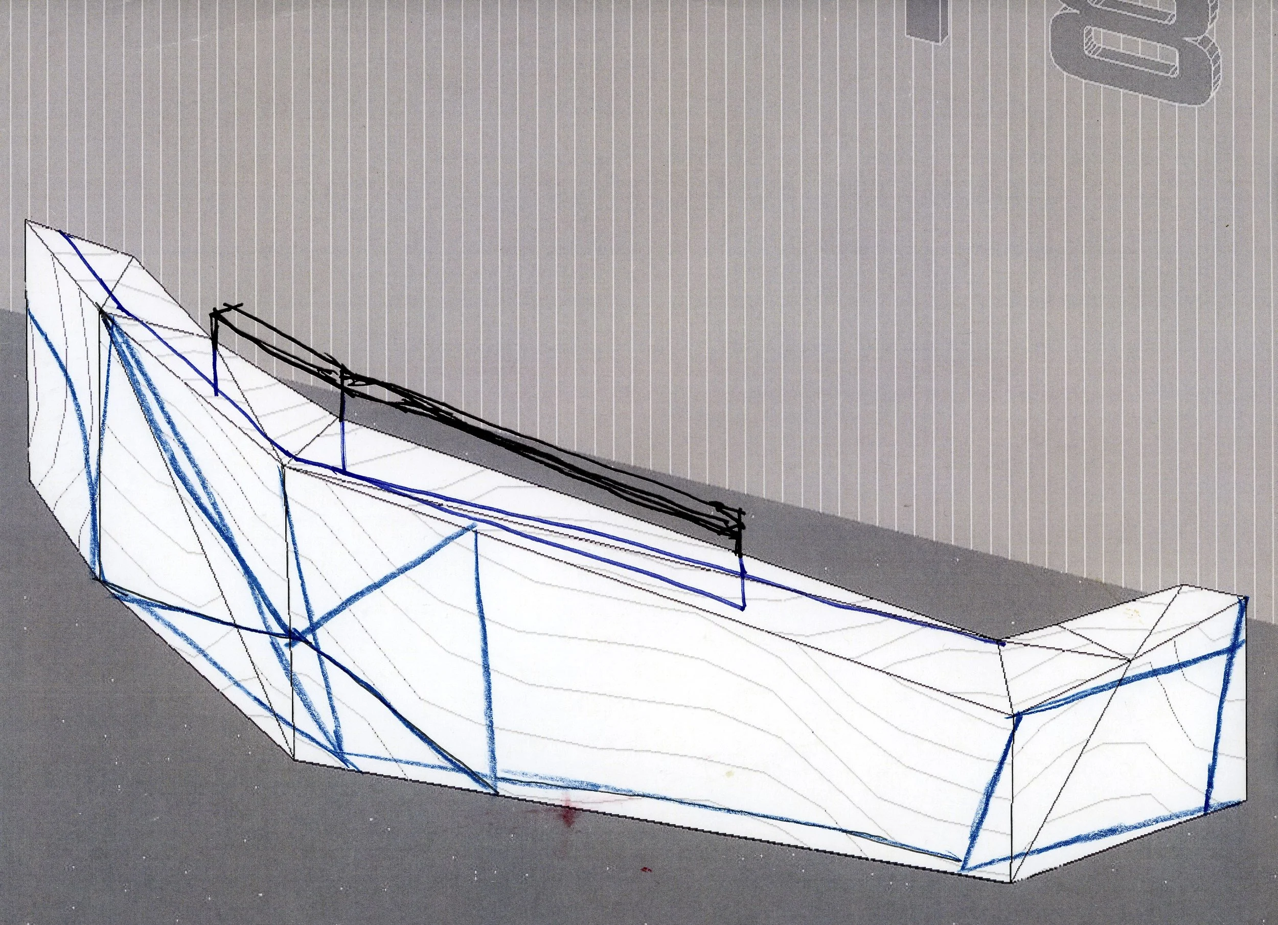 Marble security desk design
