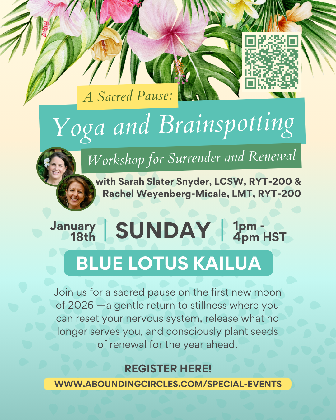 A Sacred Pause: Yoga & Brainspotting Workshop for Surrender and Renewal