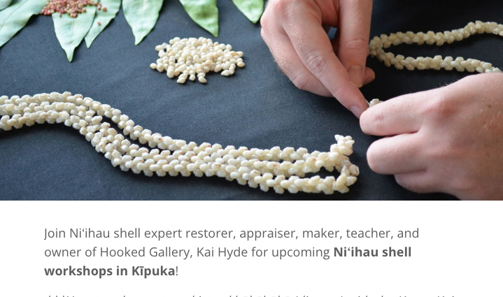 Pikake Kipona Style Ni'ihau Shell Lei – Robyn Buntin of Honolulu Gallery