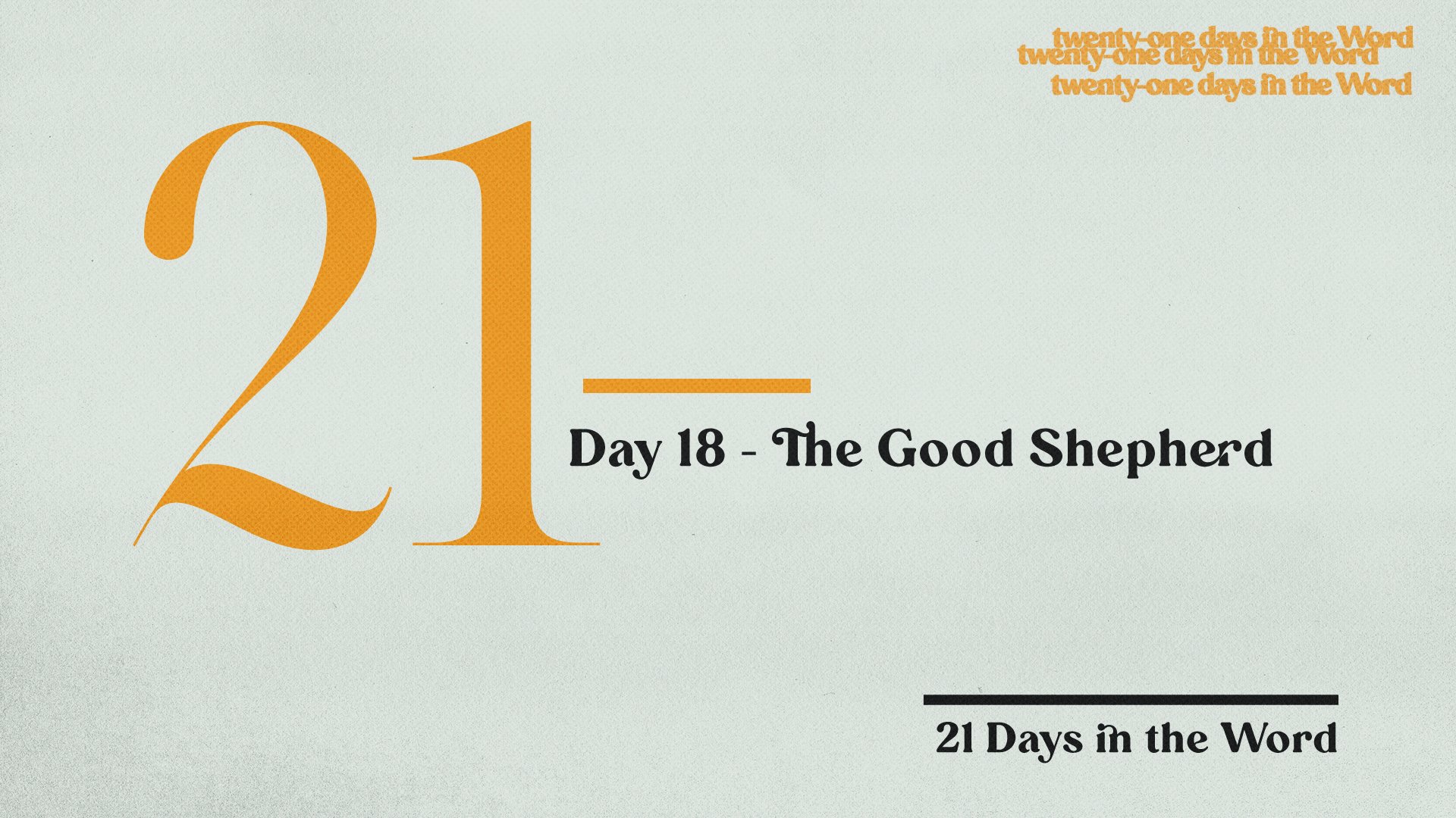 18 - The Good Shepherd