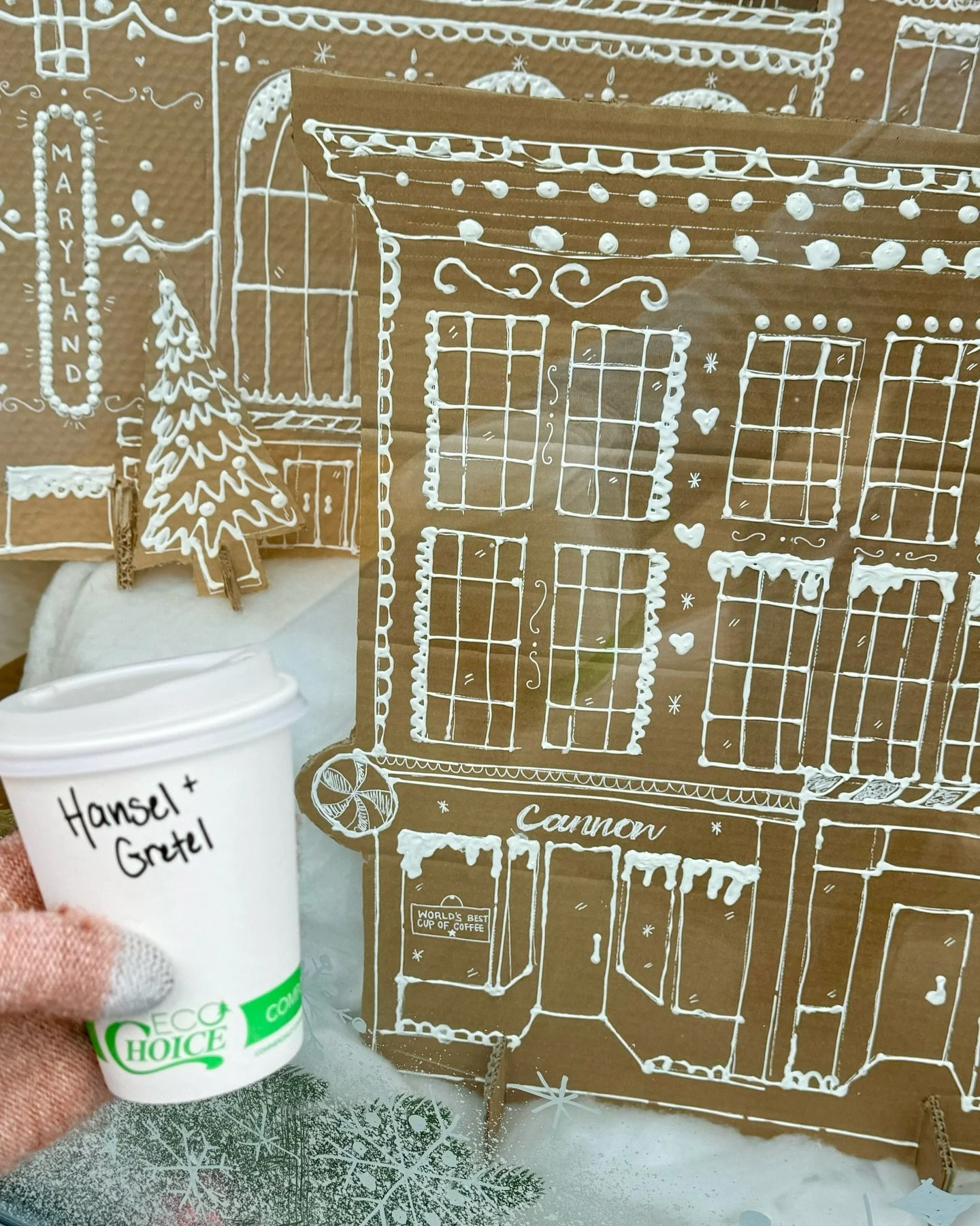 @datachievedigital said it best. 🤍 Come try the world&rsquo;s best cup of coffee! ✨☕️🎄❄️ #gingerbreadlatte #hanselandgretel #smallbusinesssupport